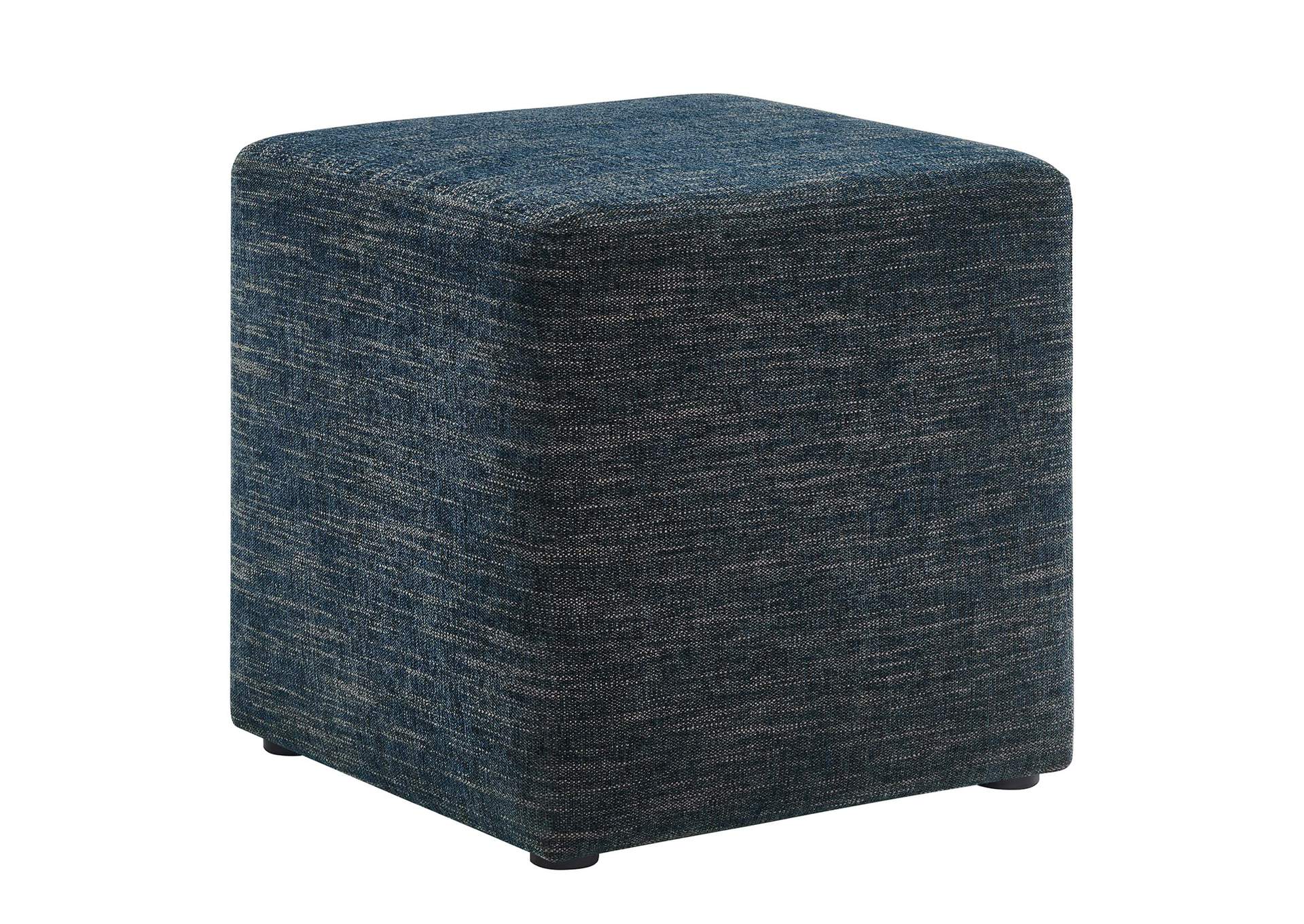 Callum 17" Square Woven Heathered Fabric Upholstered Ottoman By Modway