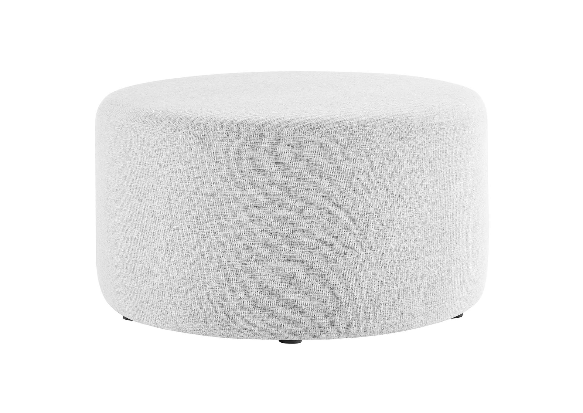 Callum Large 29" Round Woven Heathered Fabric Upholstered Ottoman By Modway