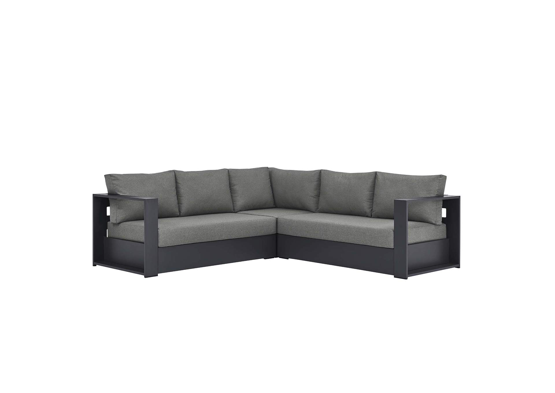 Tahoe 3-Piece Outdoor Patio Powder-Coated Aluminum Sectional Sofa Set By Modway