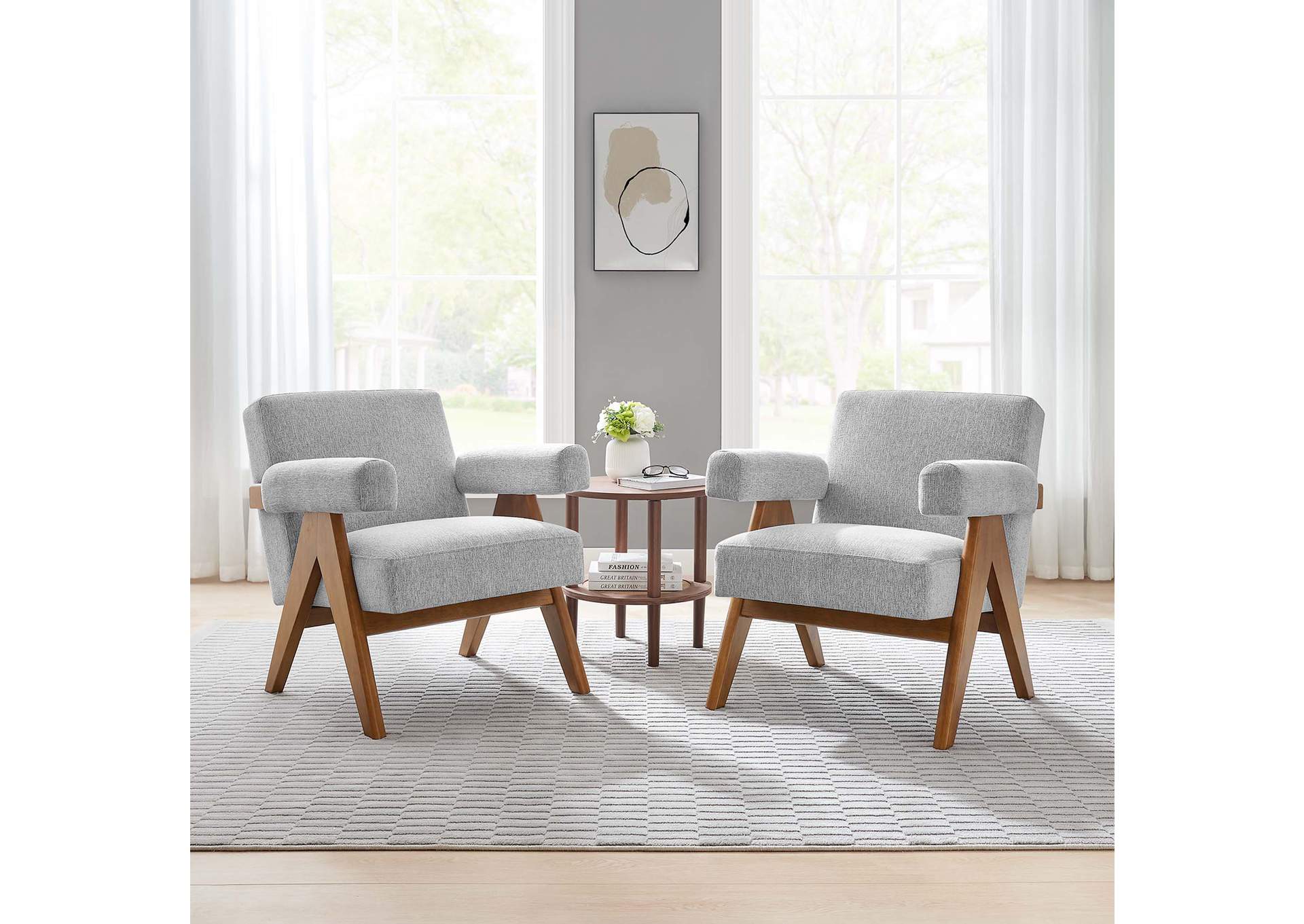 Lyra Fabric Armchair Set Of 2 By Modway
