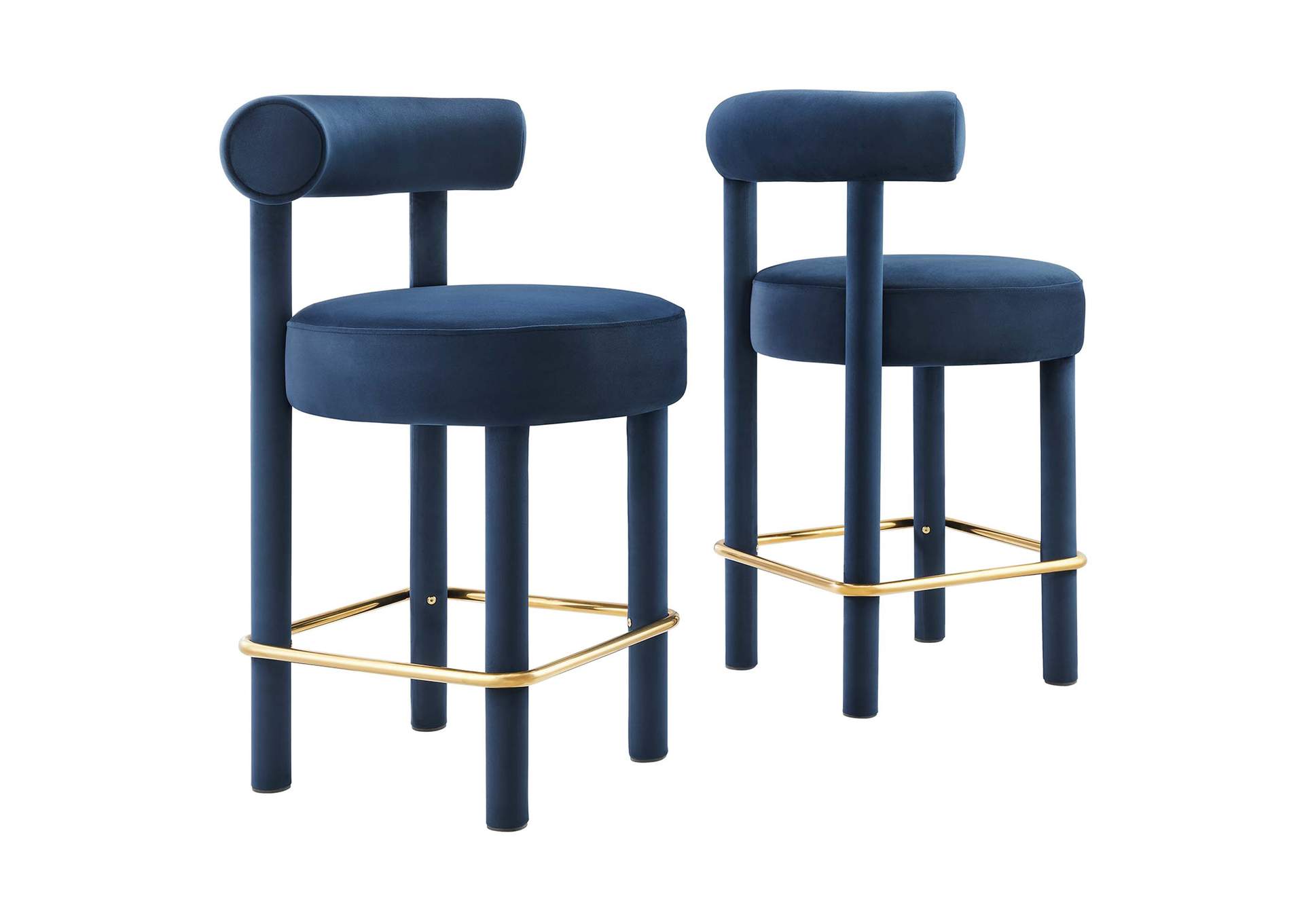 Toulouse Performance Velvet Counter Stool Set Of 2 By Modway image 1