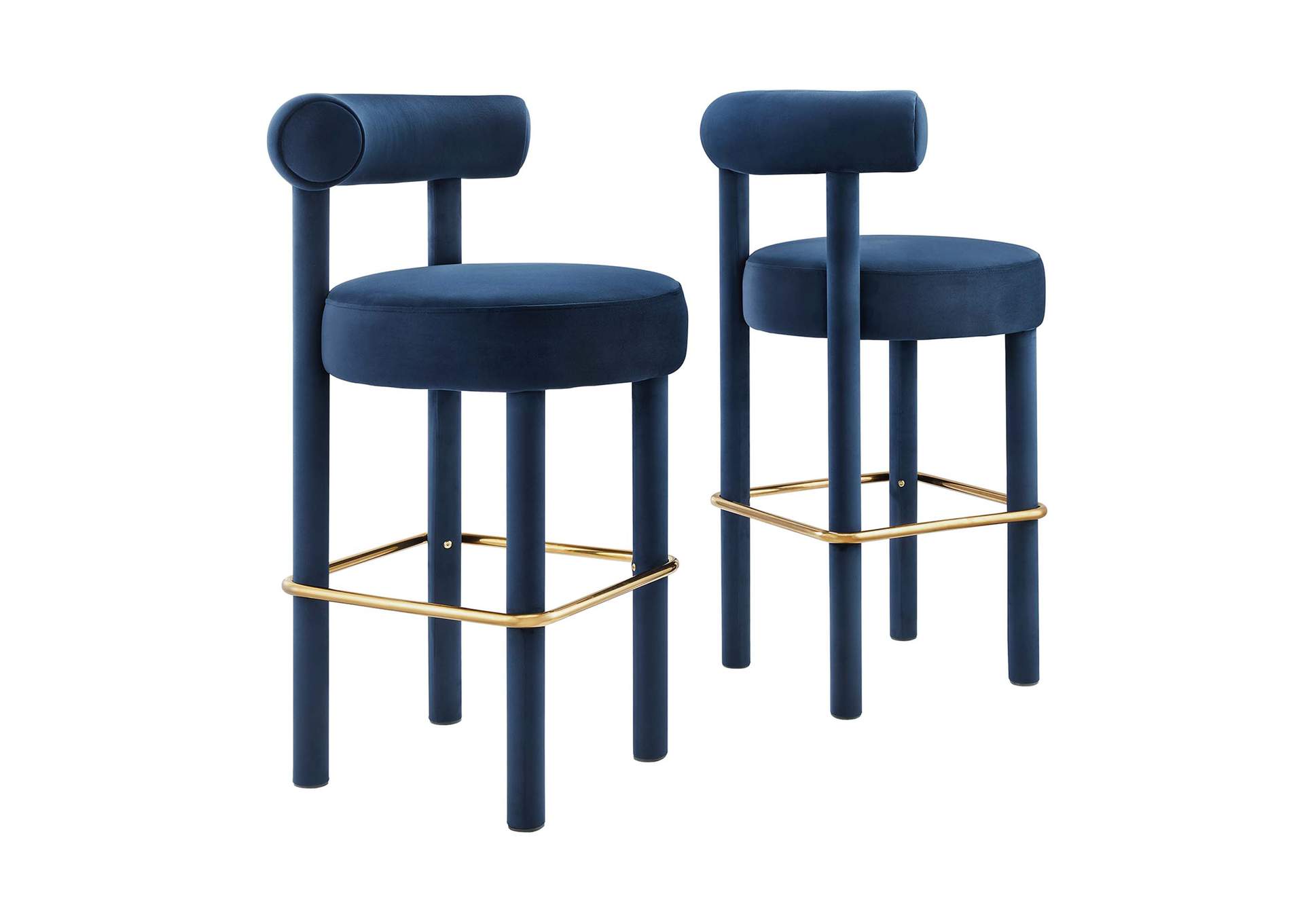 Toulouse Performance Velvet Bar Stool Set Of 2 By Modway image 1