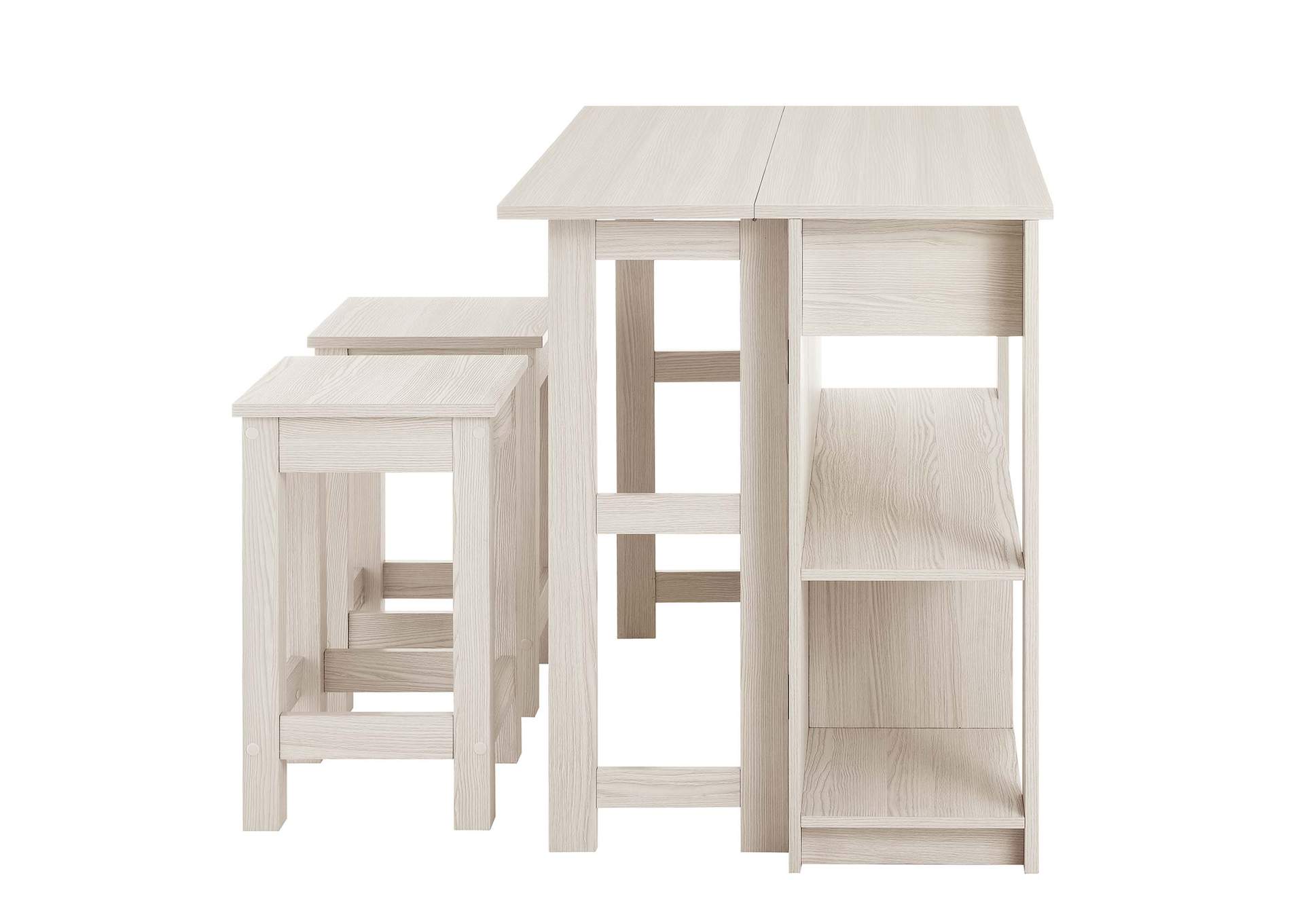 Meadowbrook 3-Piece Kitchen Island And Stool Set