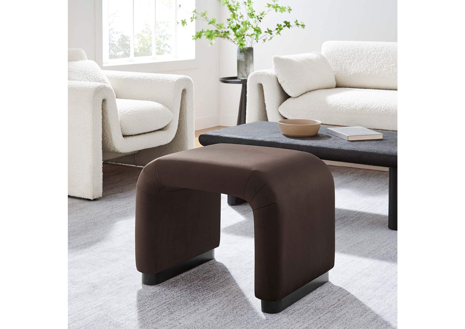 Koda Performance Velvet Waterfall Stool By Modway