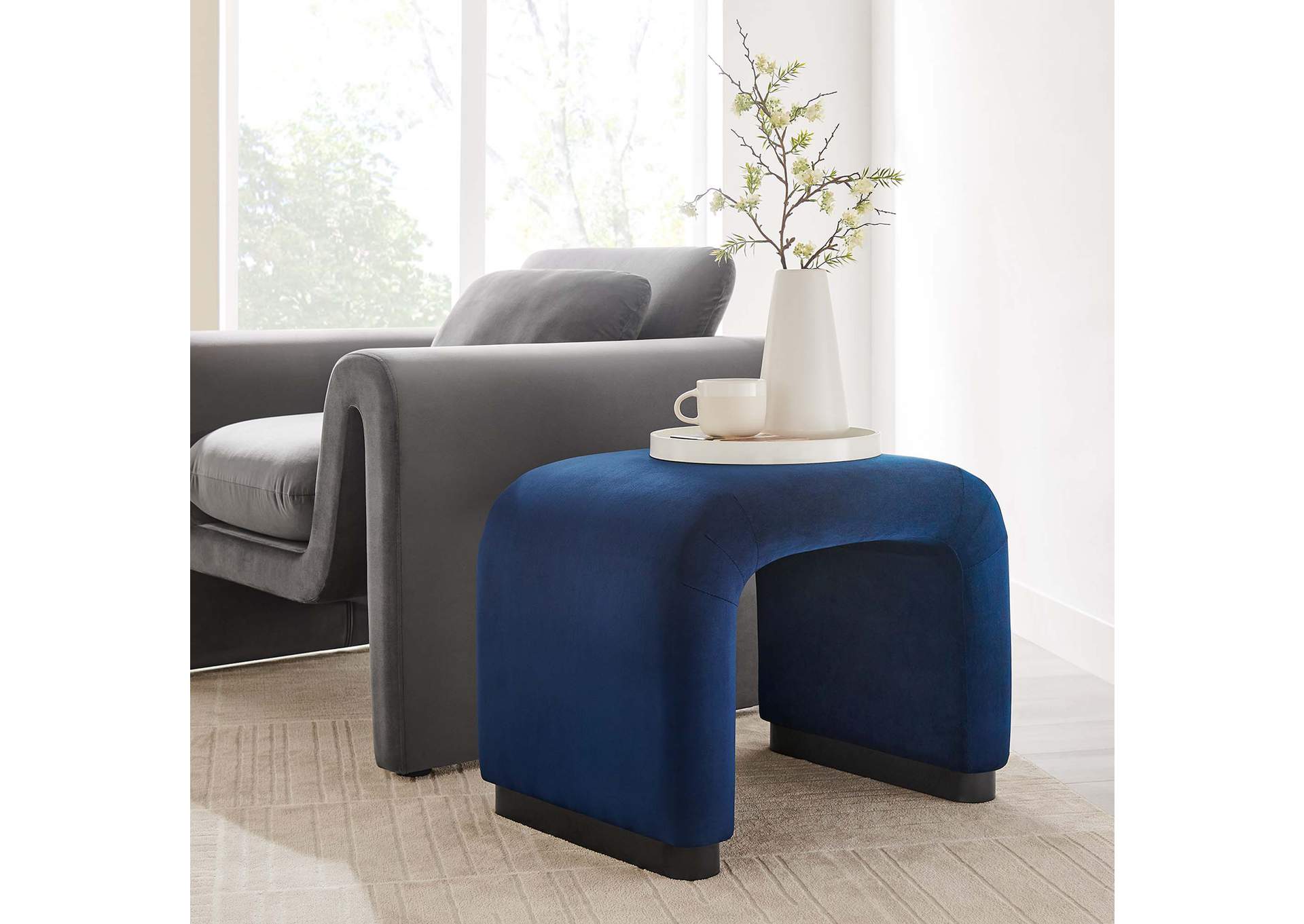 Koda Performance Velvet Waterfall Stool image 10