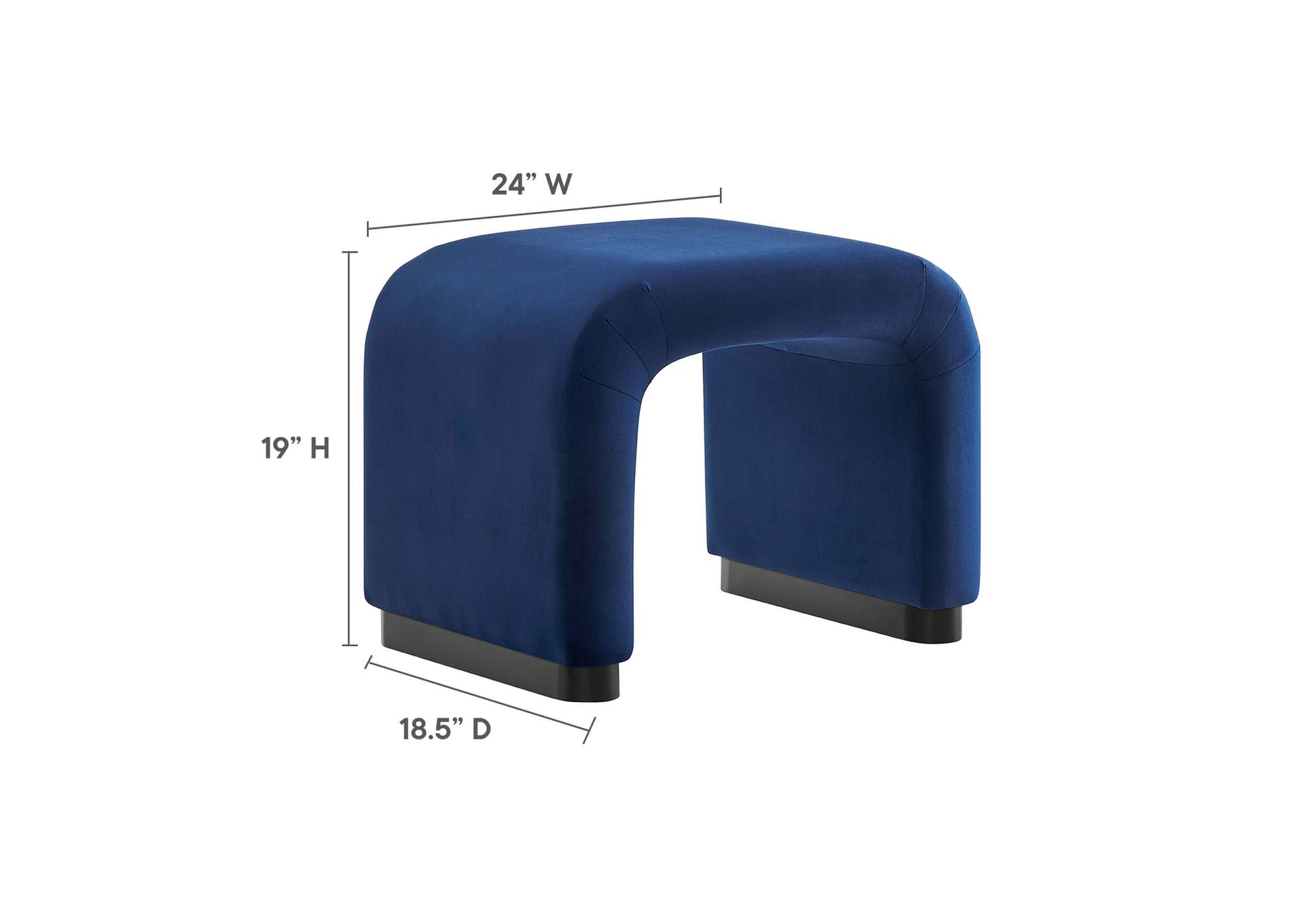 Koda Performance Velvet Waterfall Stool image 8