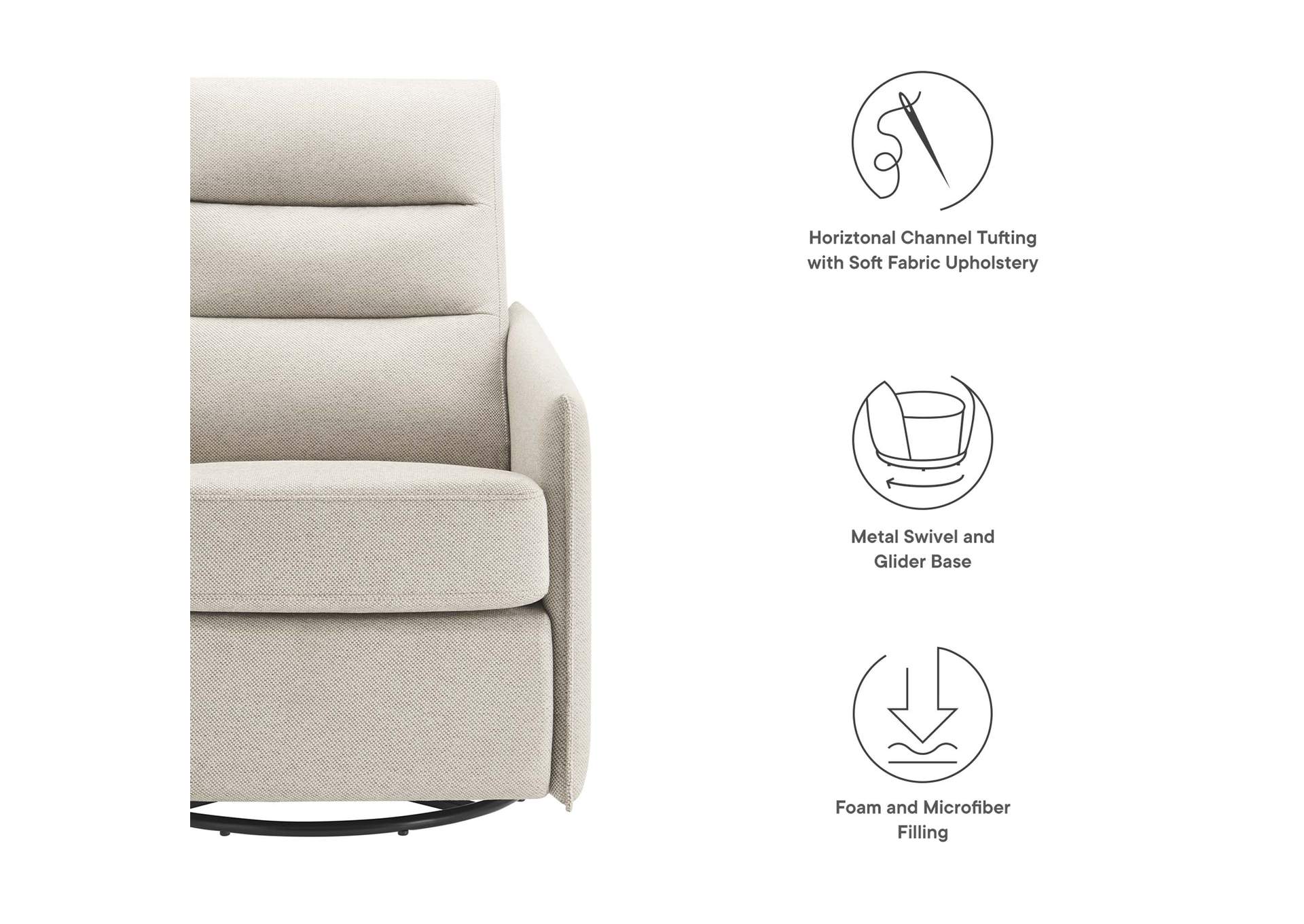 Etta Upholstered Fabric Lounge Chair