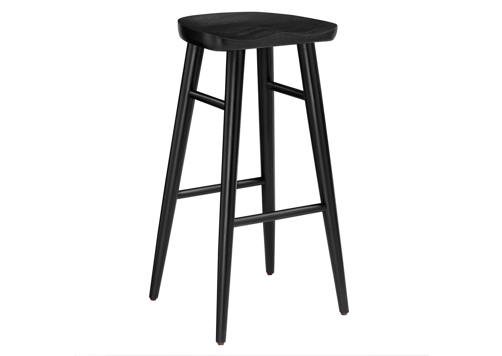 Saville Backless Wood Bar Stools - Set Of 2