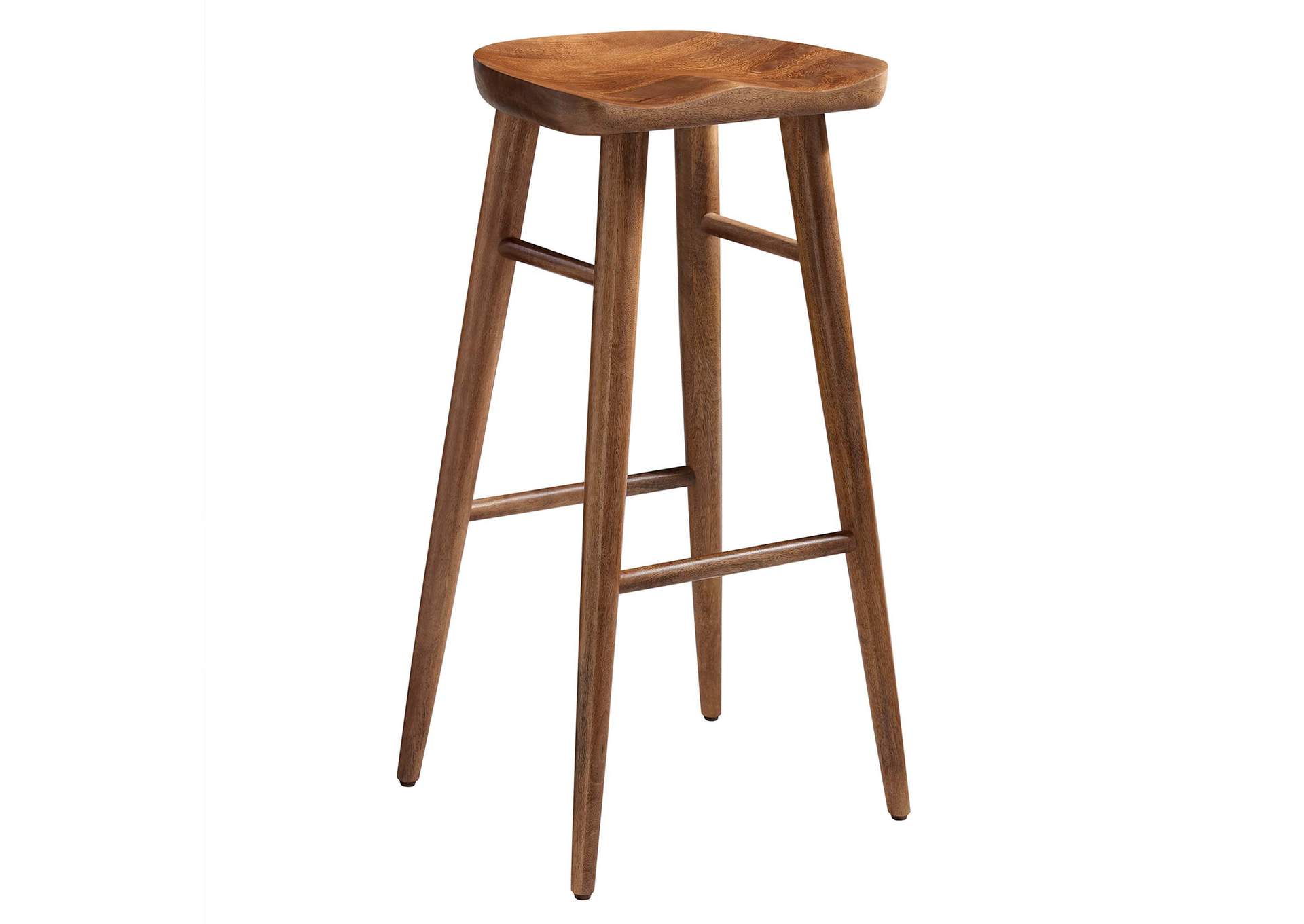 Saville Backless Wood Bar Stools - Set Of 2