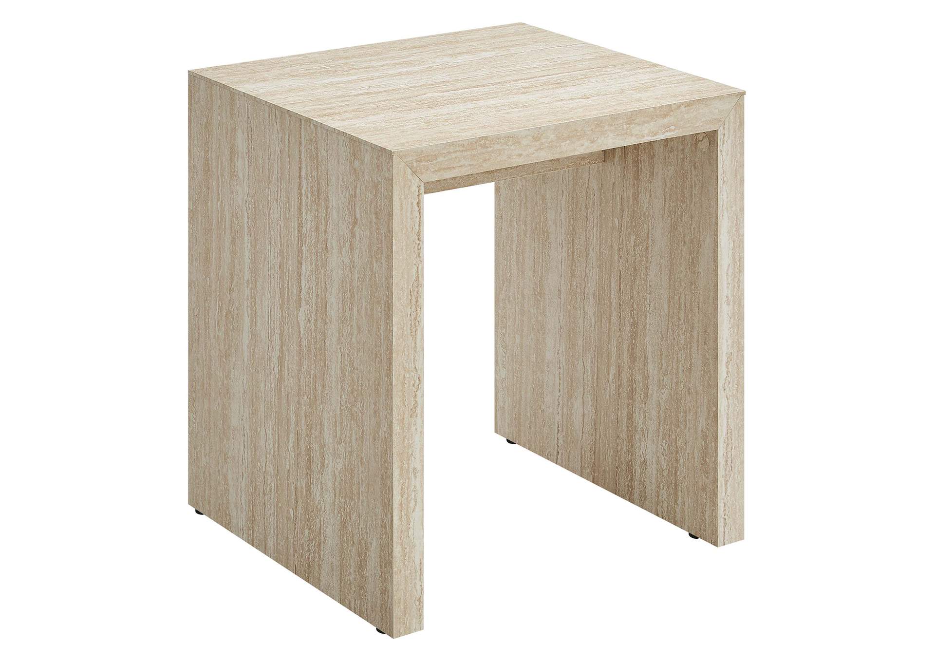 Mirella Faux Travertine Side Table By Modway image 1