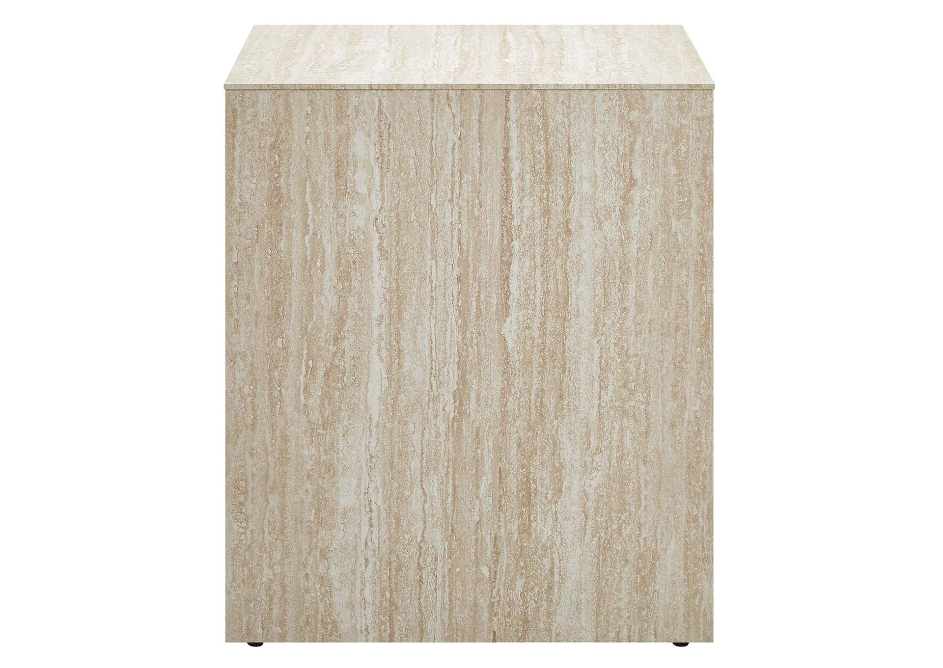 Mirella Faux Travertine Side Table image 3