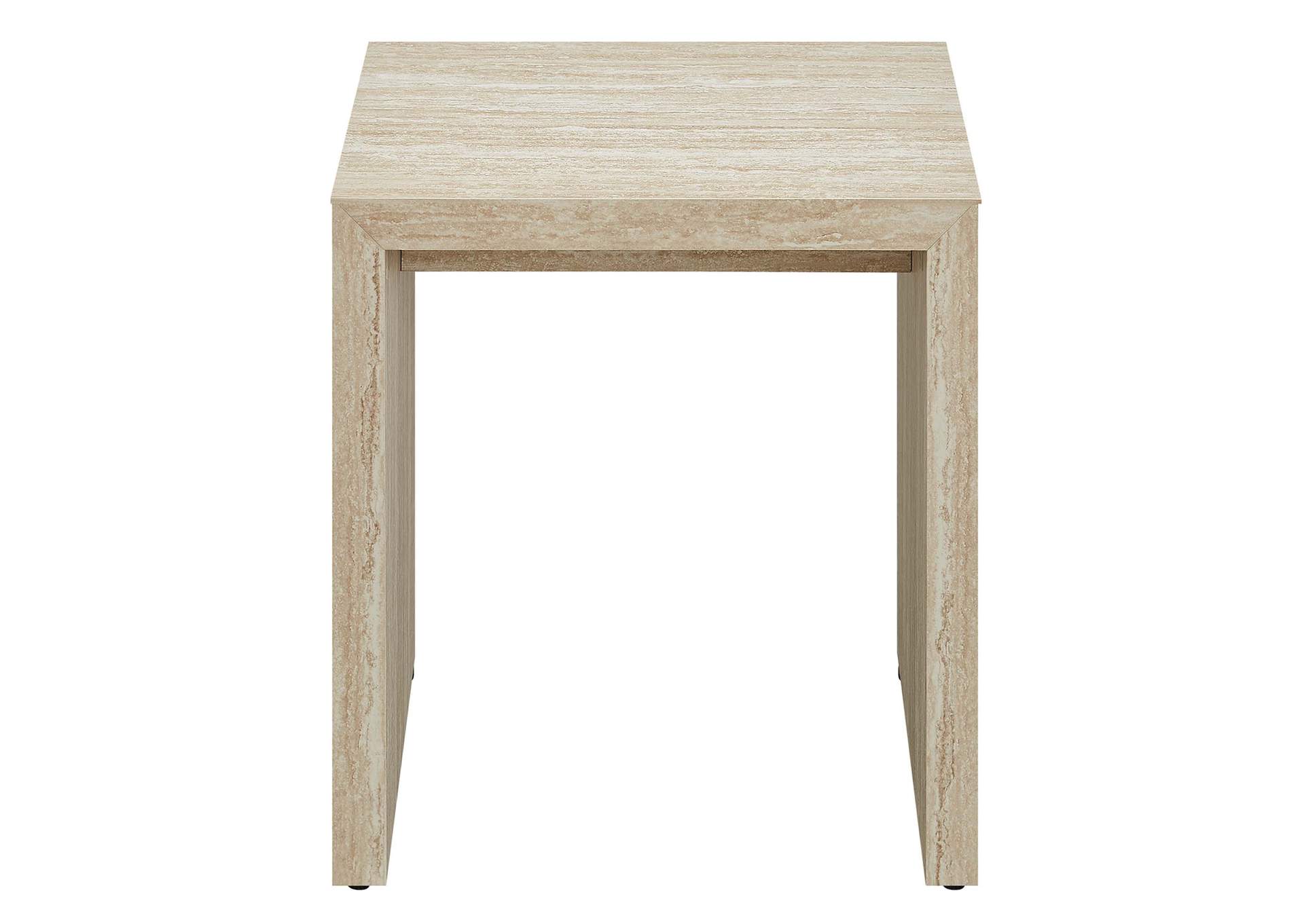 Mirella Faux Travertine Side Table image 4