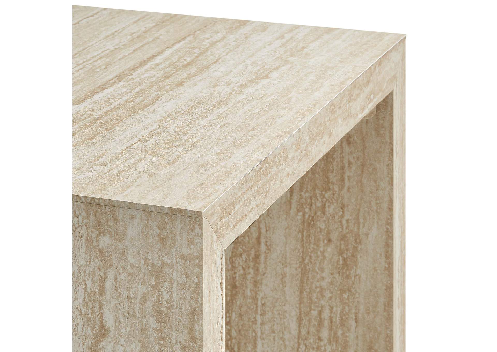 Mirella Faux Travertine Side Table image 5