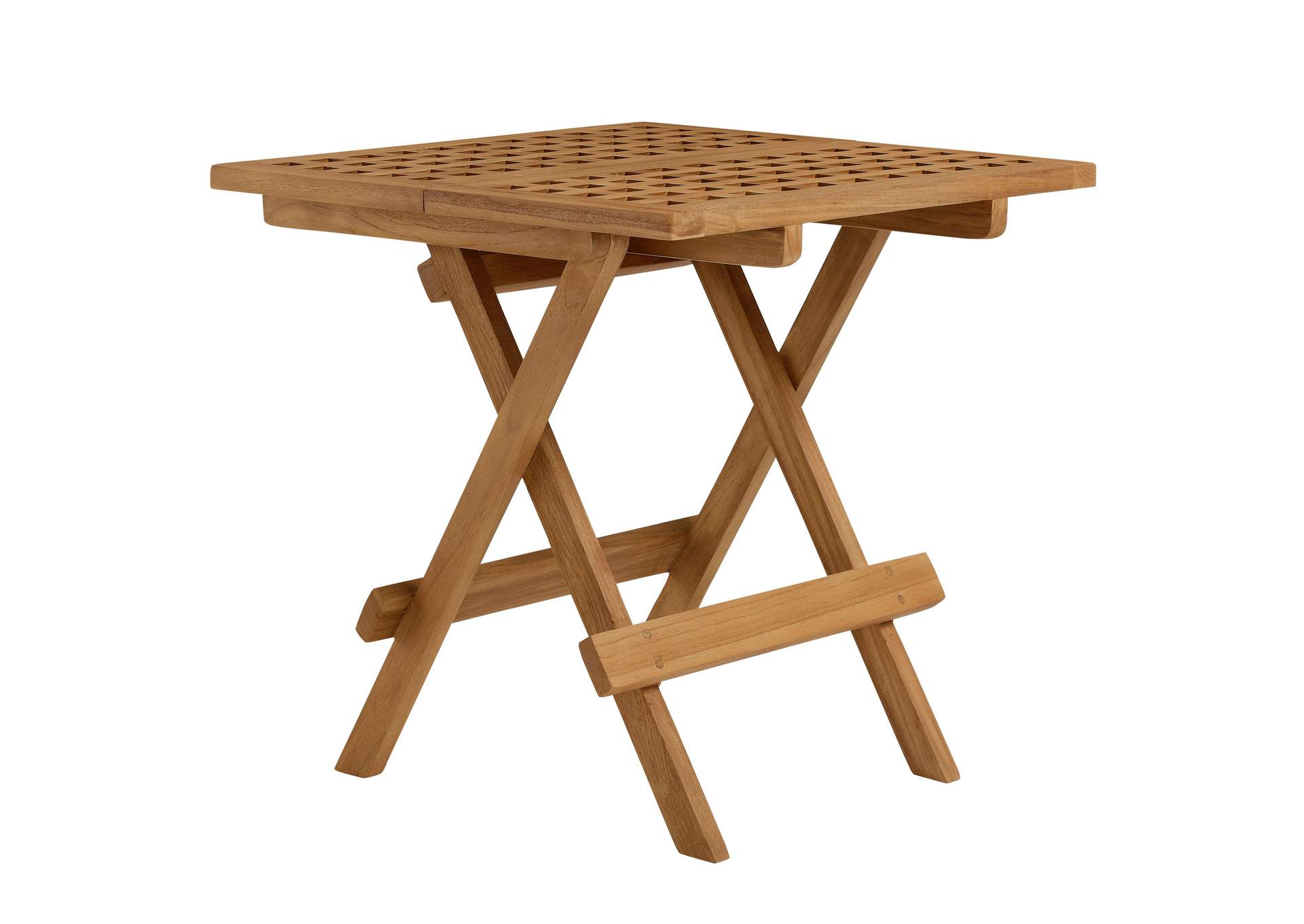 Vienna Outdoor Patio Teak Wood Side Table By Modway image 1