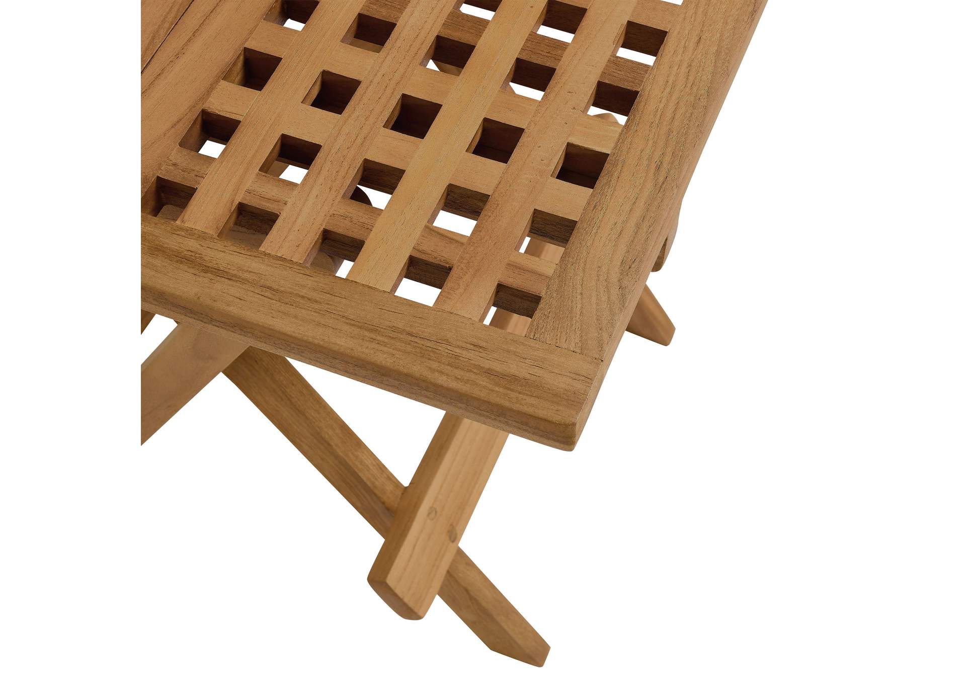 Vienna Outdoor Patio Teak Wood Side Table By Modway image 9