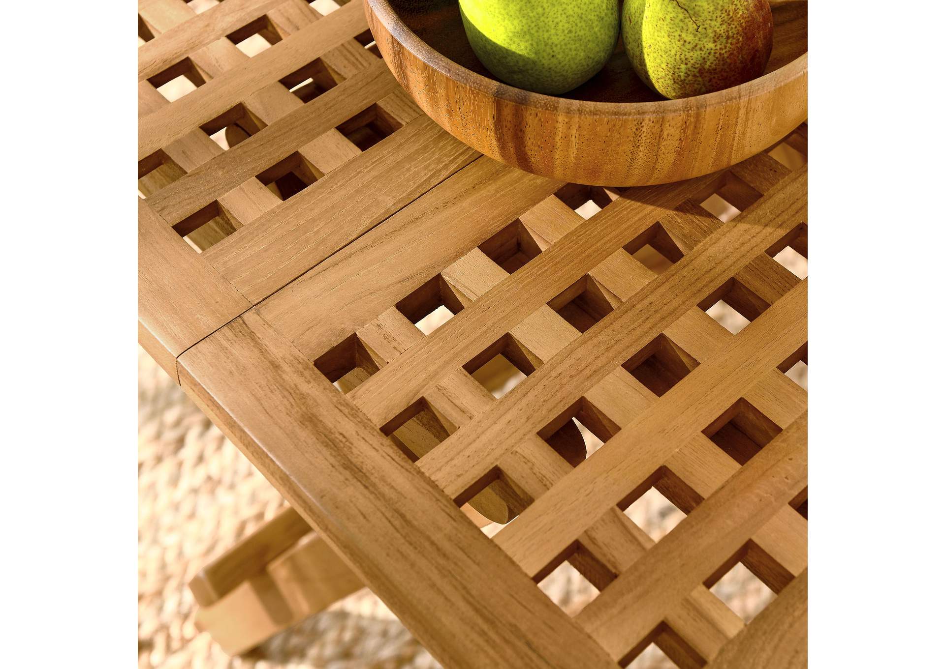 Vienna Outdoor Patio Teak Wood Side Table By Modway image 11