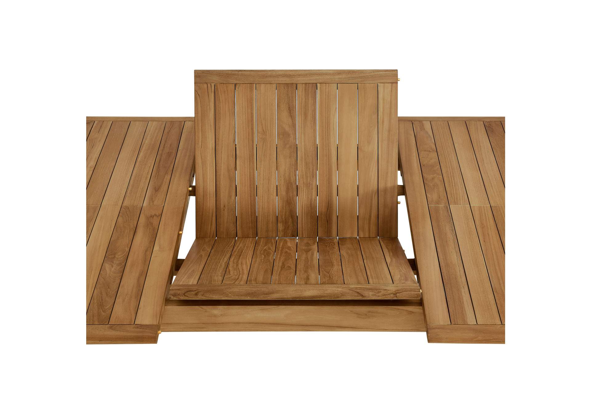 Vienna Outdoor Patio Teak Wood Extendable Dining Table By Modway image 9