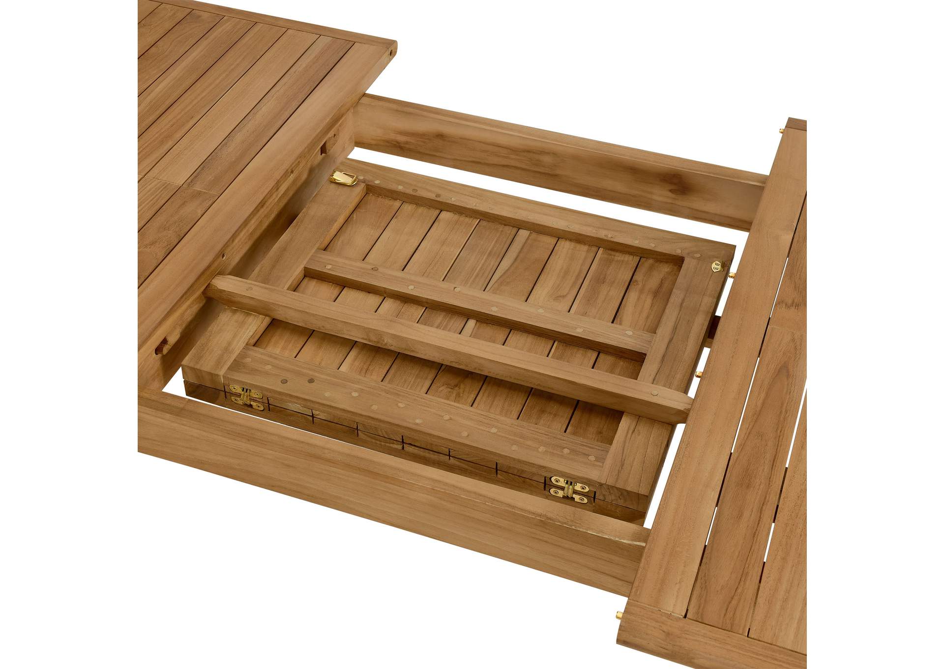 Vienna Outdoor Patio Teak Wood Extendable Dining Table By Modway image 11
