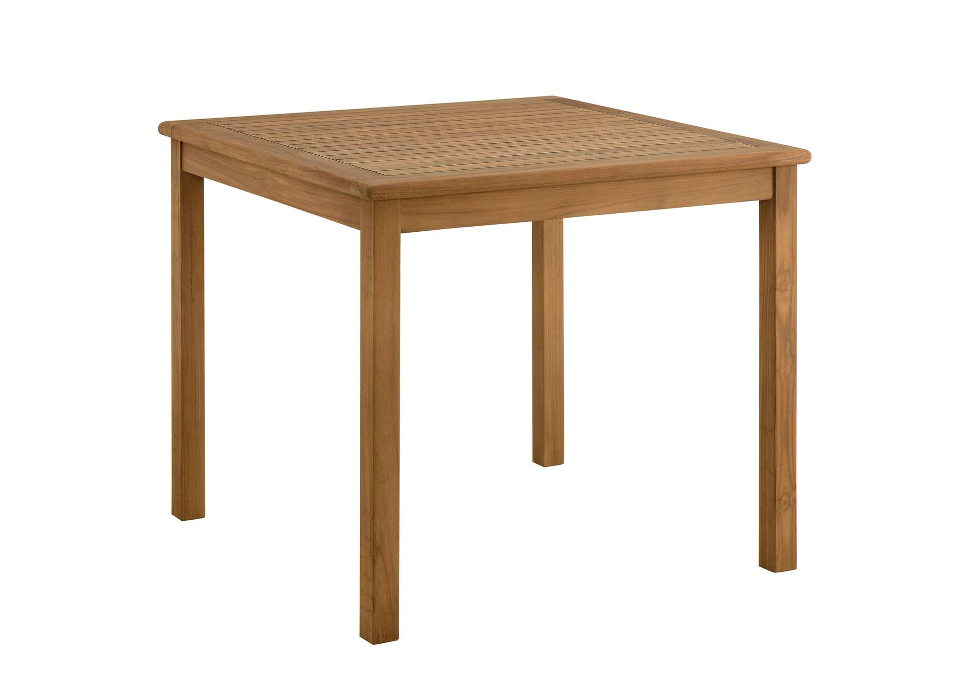 Vienna 34" Square Outdoor Patio Teak Wood Dining Table By Modway image 1