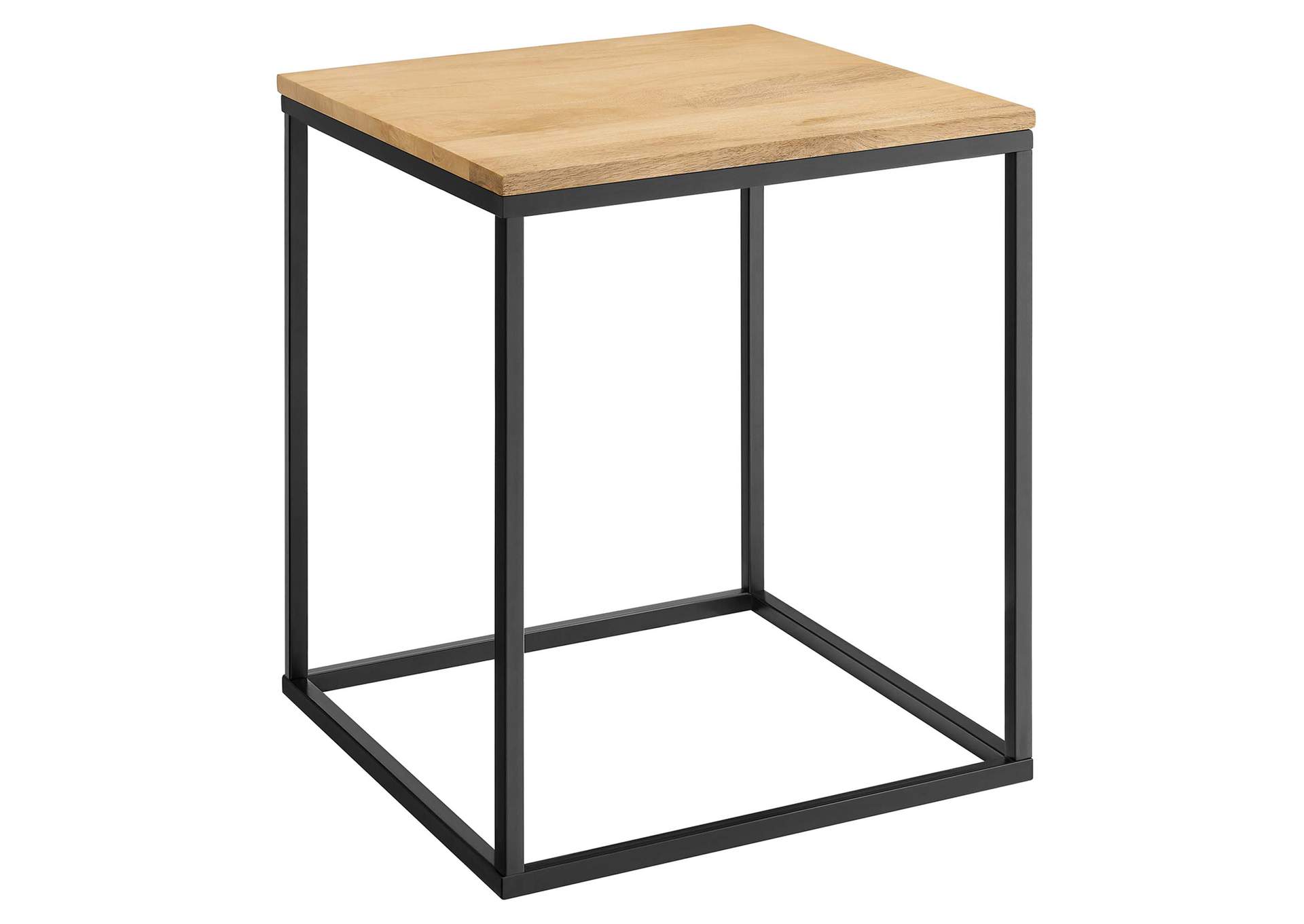Zora Square Wood And Metal Side Table By Modway