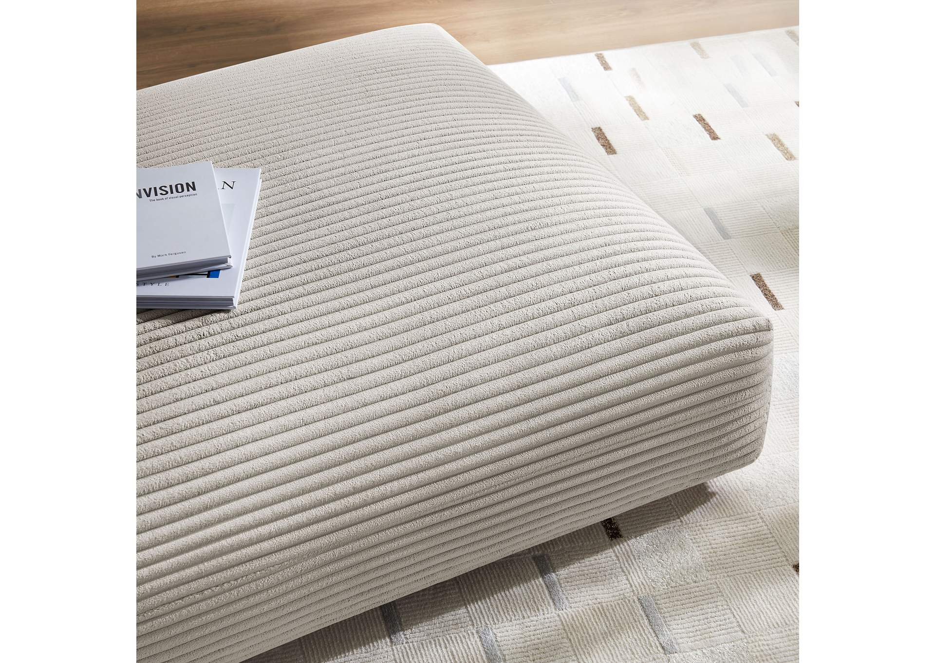 Solace Modular Corduroy Upholstered Ottoman By Modway image 8
