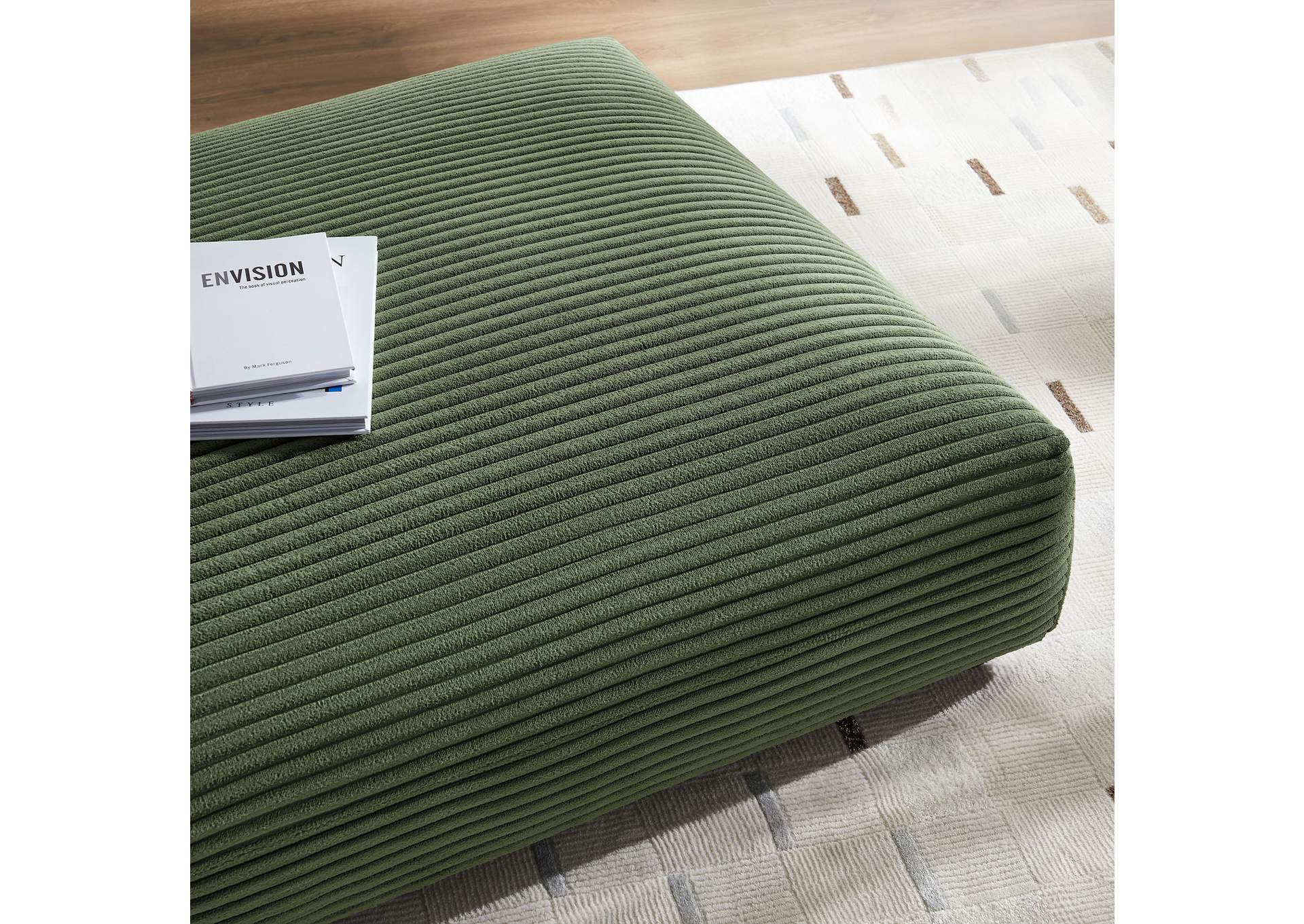 Solace Modular Corduroy Upholstered Ottoman By Modway image 8