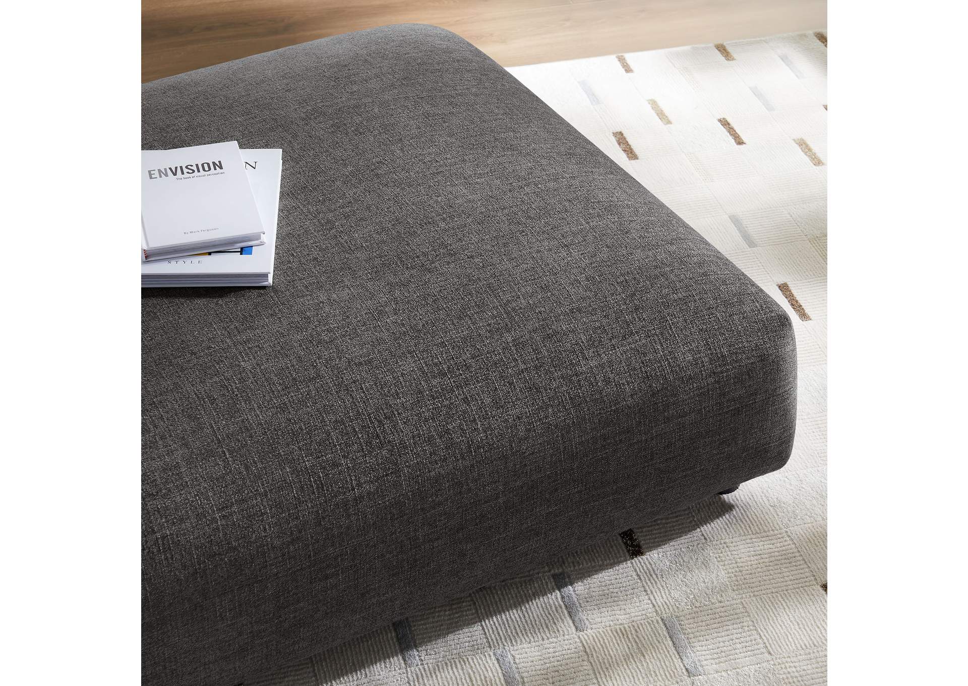 Solace Modular Upholstered Fabric Ottoman By Modway image 8