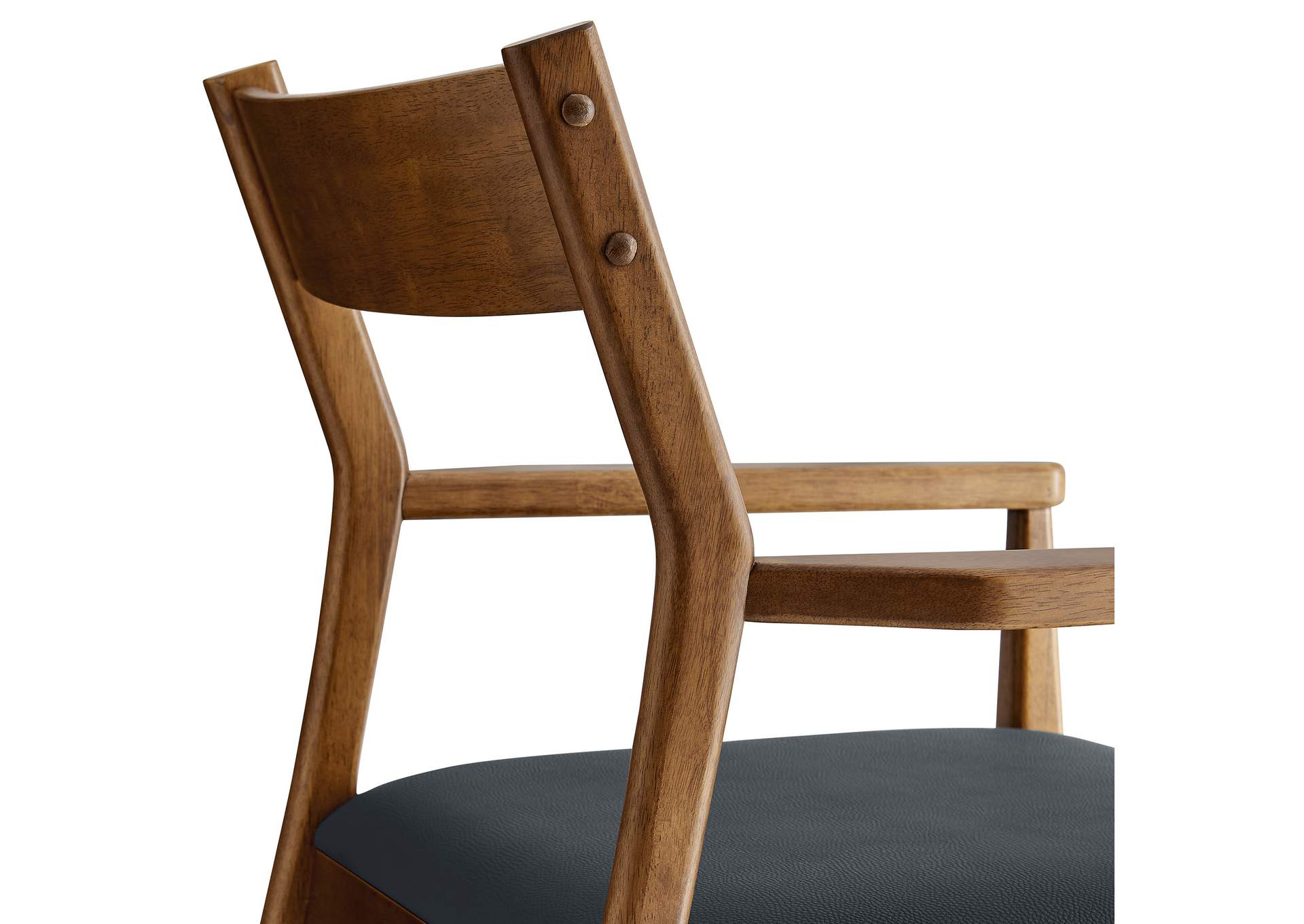 Solara Vegan Leather Wood Dining Armchairs Set Of 2 By Modway image 9