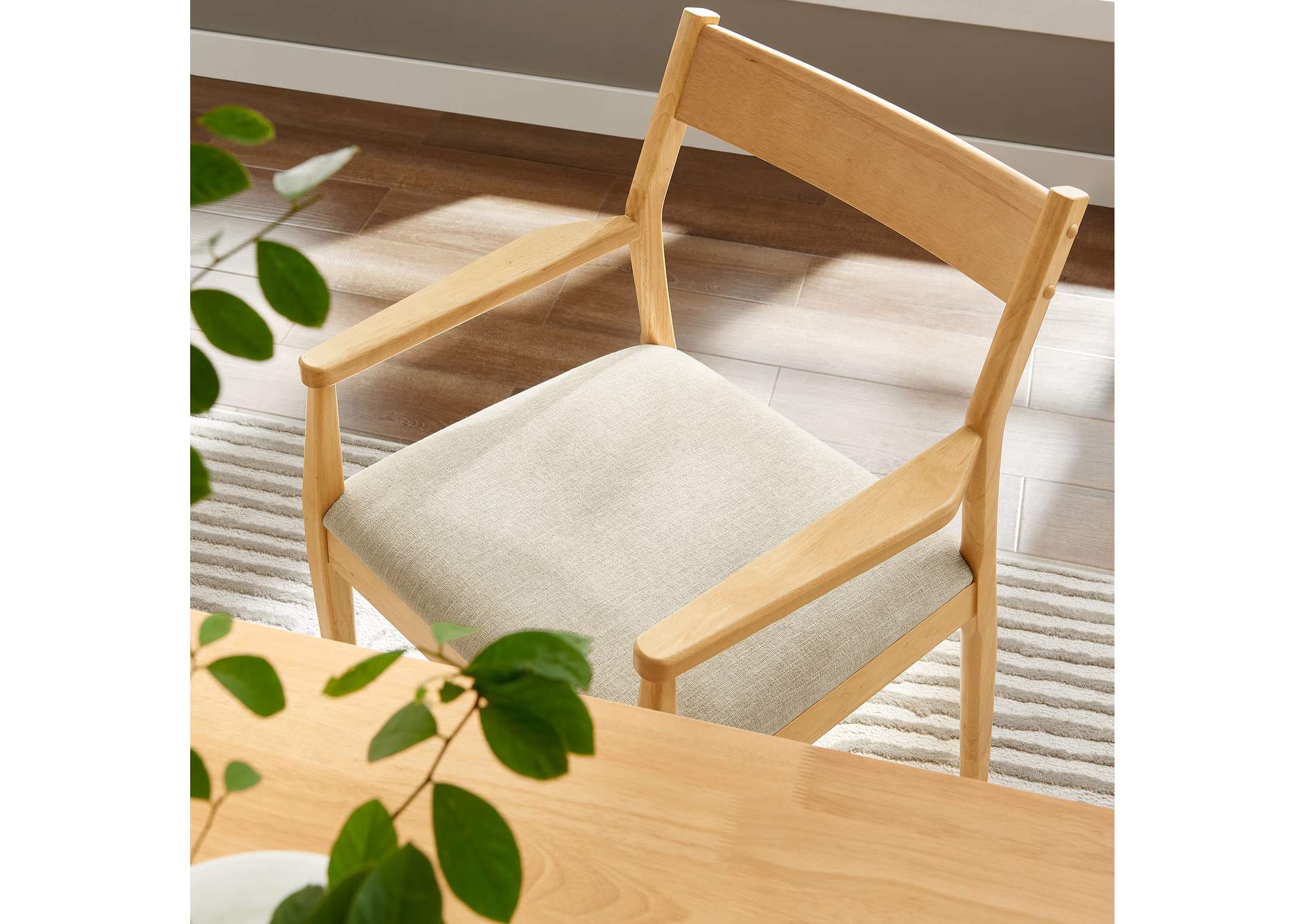 Solara Fabric Wood Dining Armchairs Set Of 2 By Modway image 11
