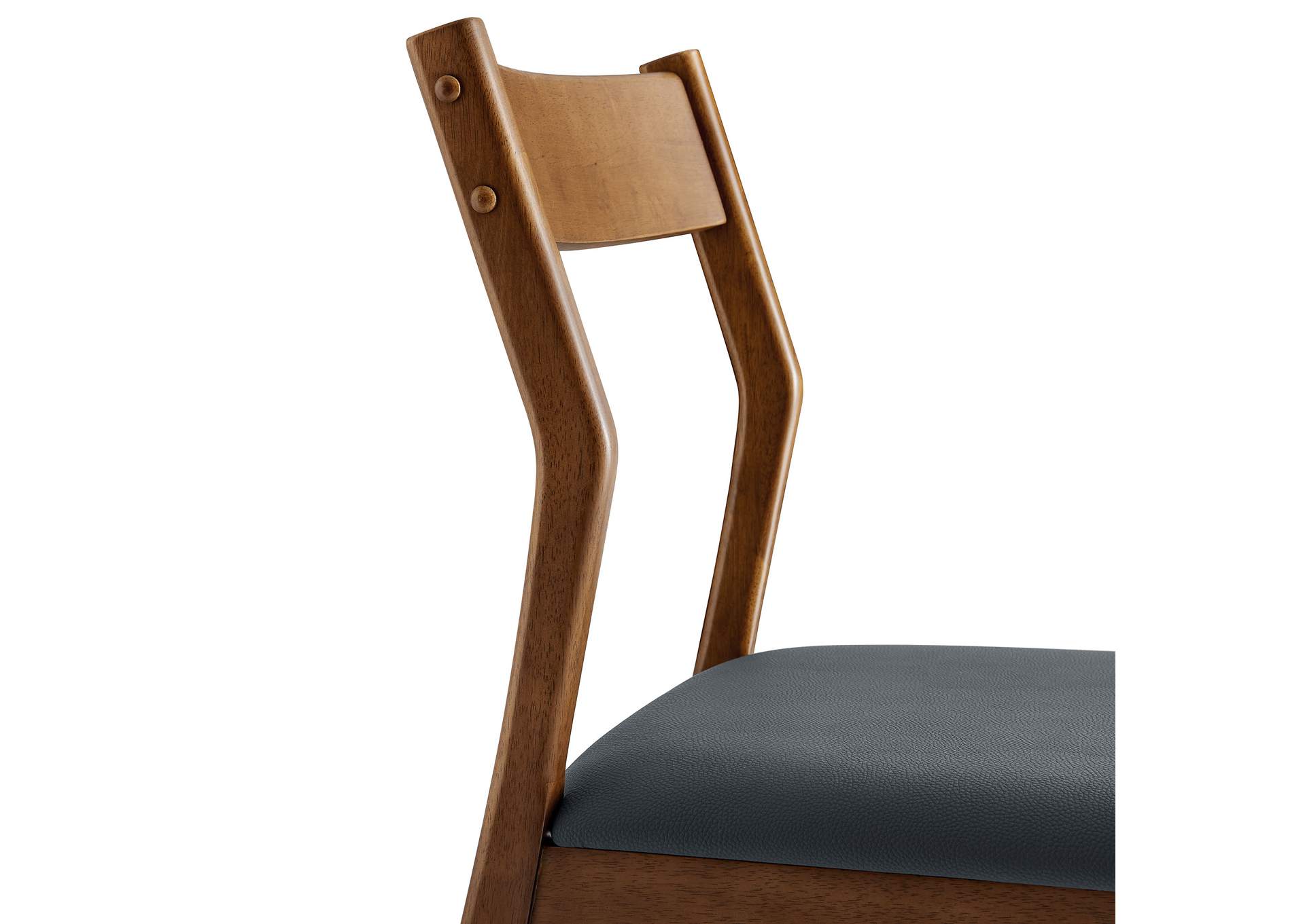 Solara Vegan Leather Wood Dining Side Chairs Set Of 2 By Modway image 9