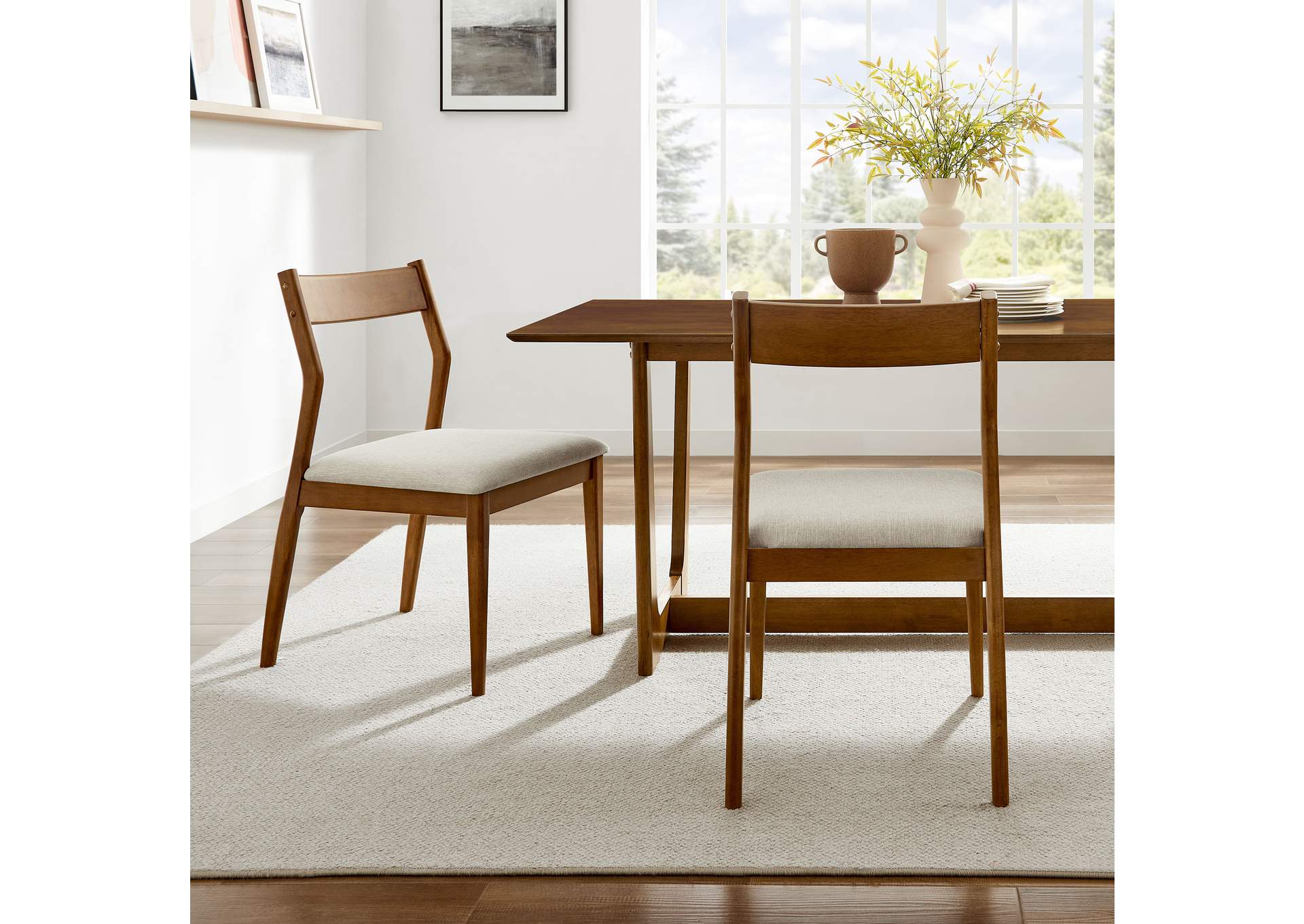 Solara Fabric Wood Dining Side Chairs Set Of 2 By Modway image 10