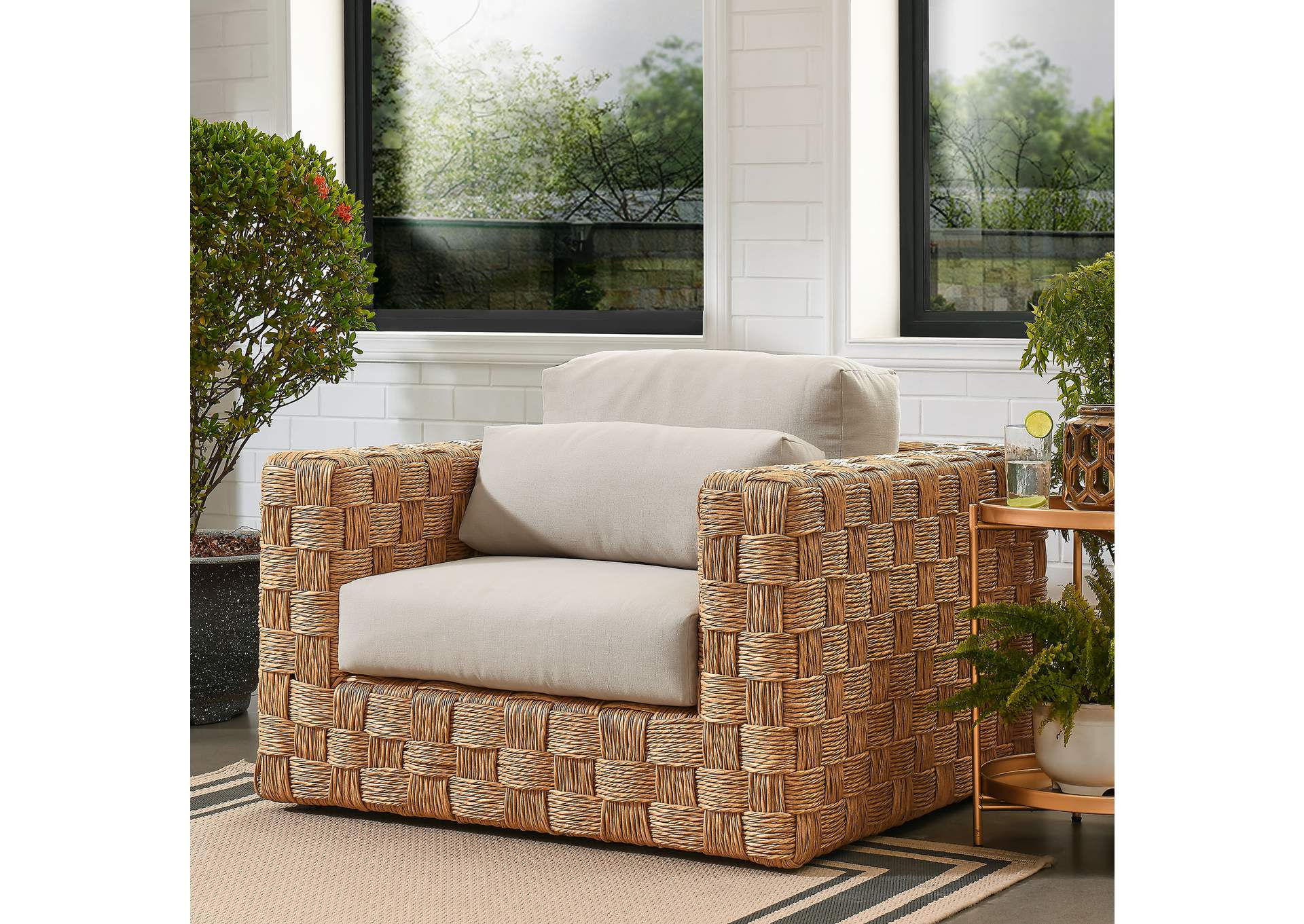 Thames Outdoor Patio Wicker Outdoor Patio Rattan Armchair By Modway image 9