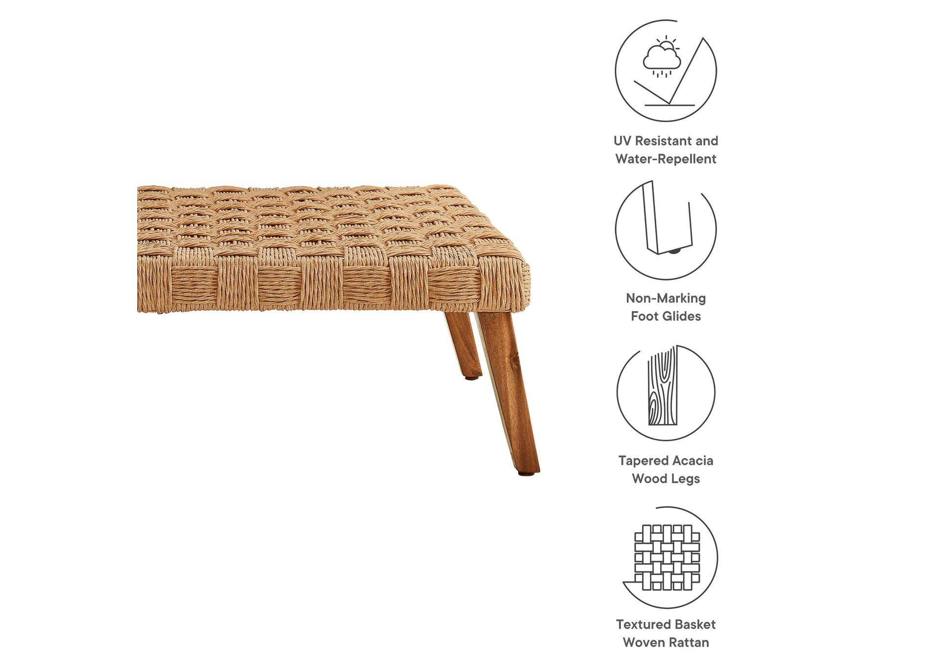 Thames Outdoor Patio Wicker Outdoor Patio Rattan Coffee Table By Modway image 4