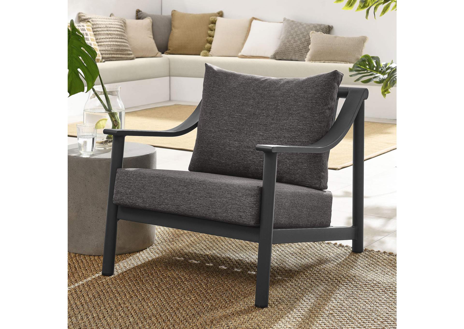 Terrace Outdoor Patio Aluminum Accent Armchair By Modway image 9