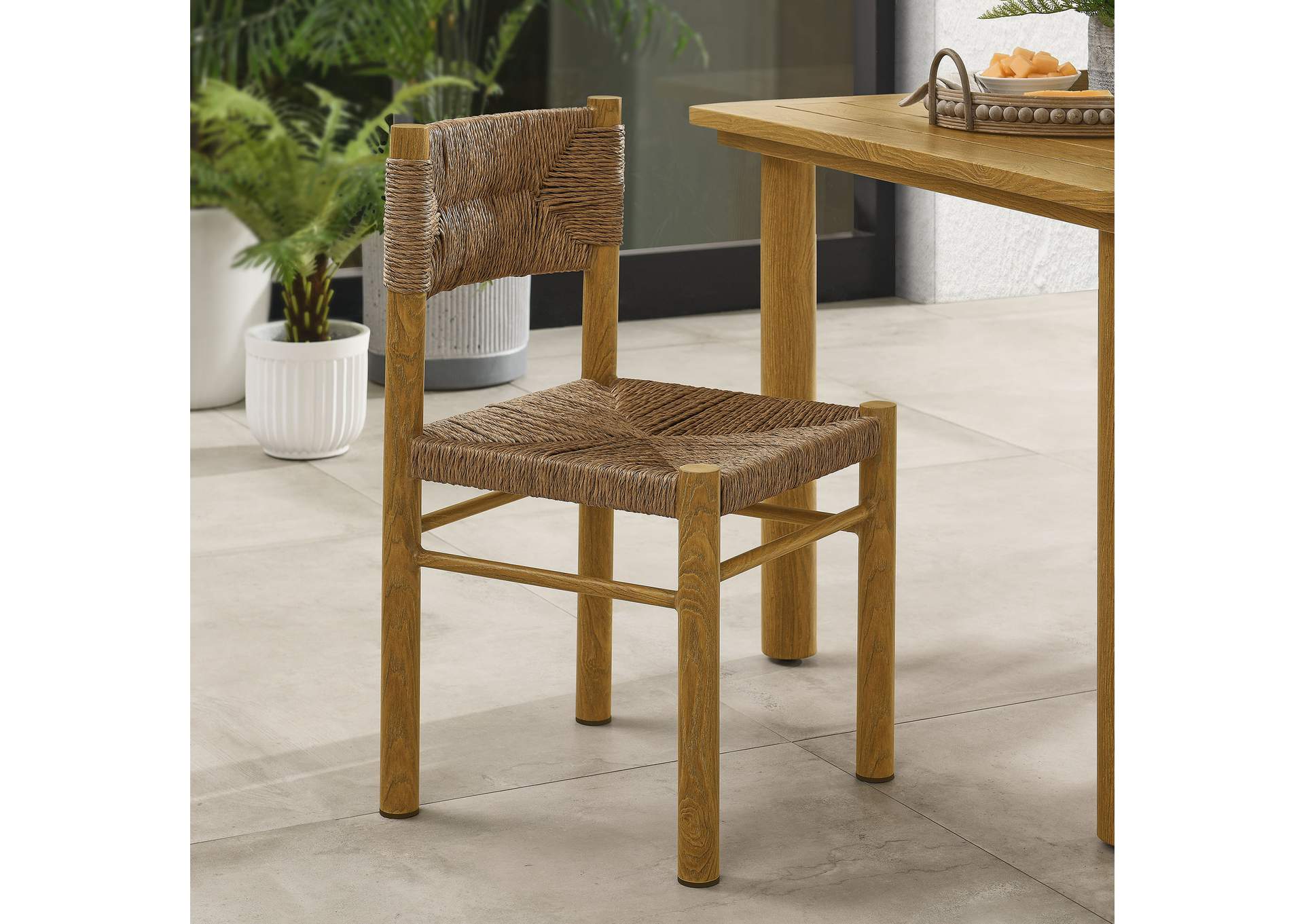 Parkland Outdoor Patio Rattan And Aluminum Dining Side Chairs Set Of 2 By Modway image 11