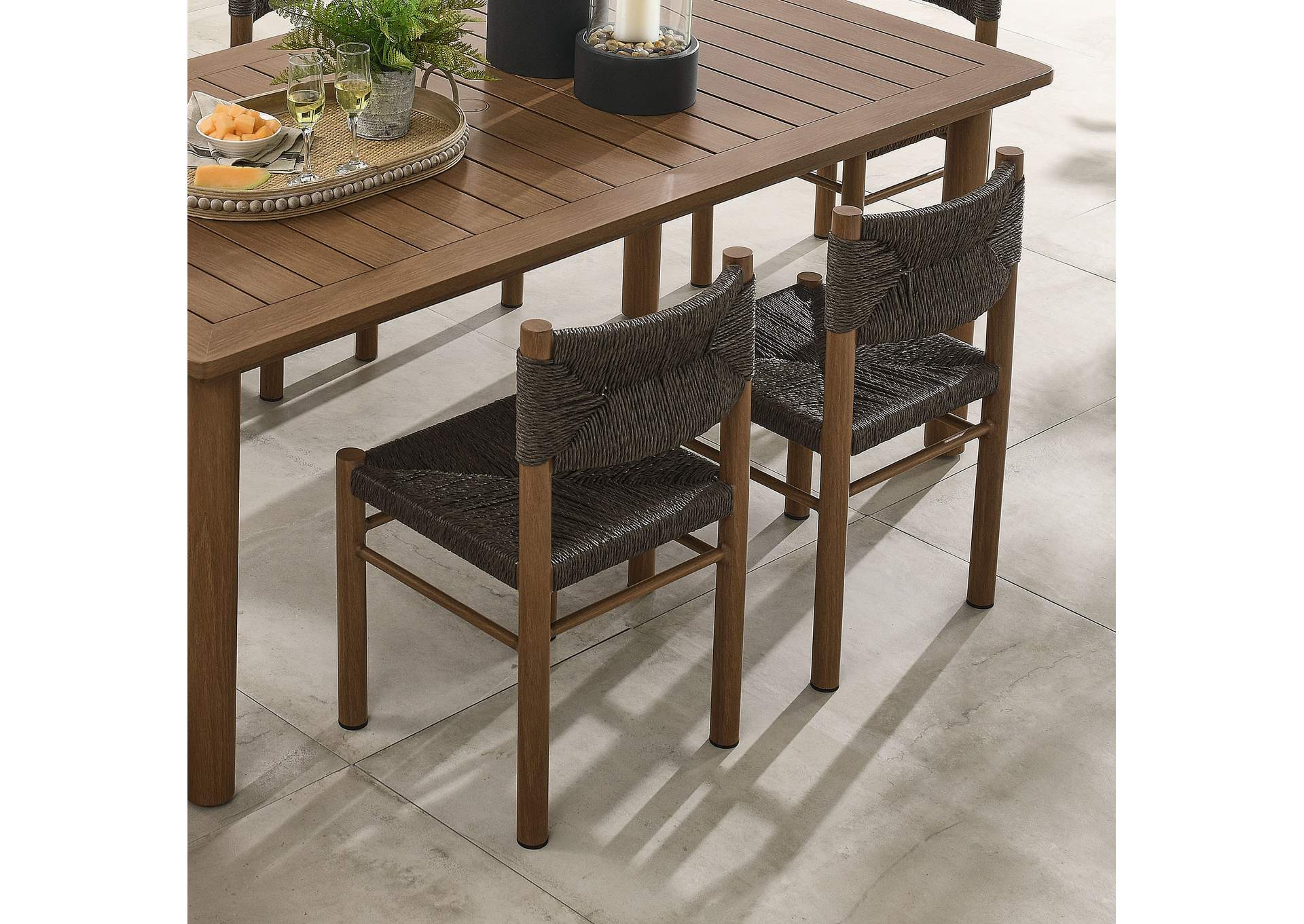 Parkland Outdoor Patio Rattan And Aluminum Dining Side Chairs Set Of 2 By Modway image 10