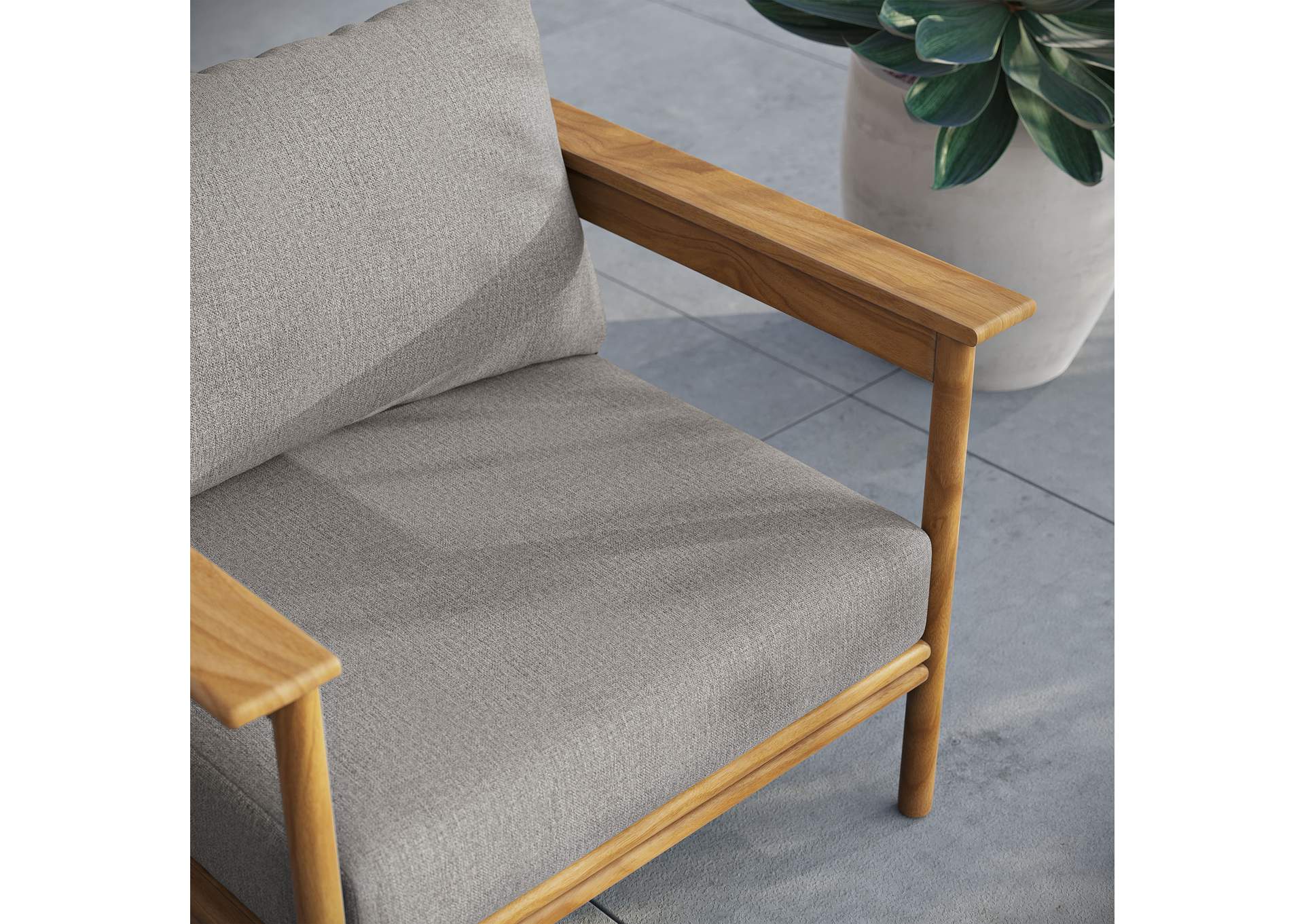 Wren Outdoor Patio Teak Wood Armchair By Modway image 11