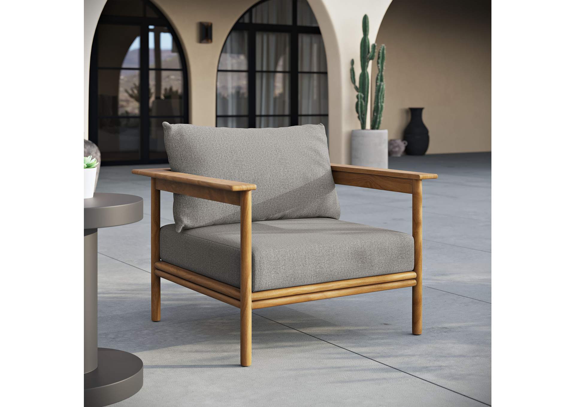 Wren Outdoor Patio Teak Wood Armchair By Modway image 10