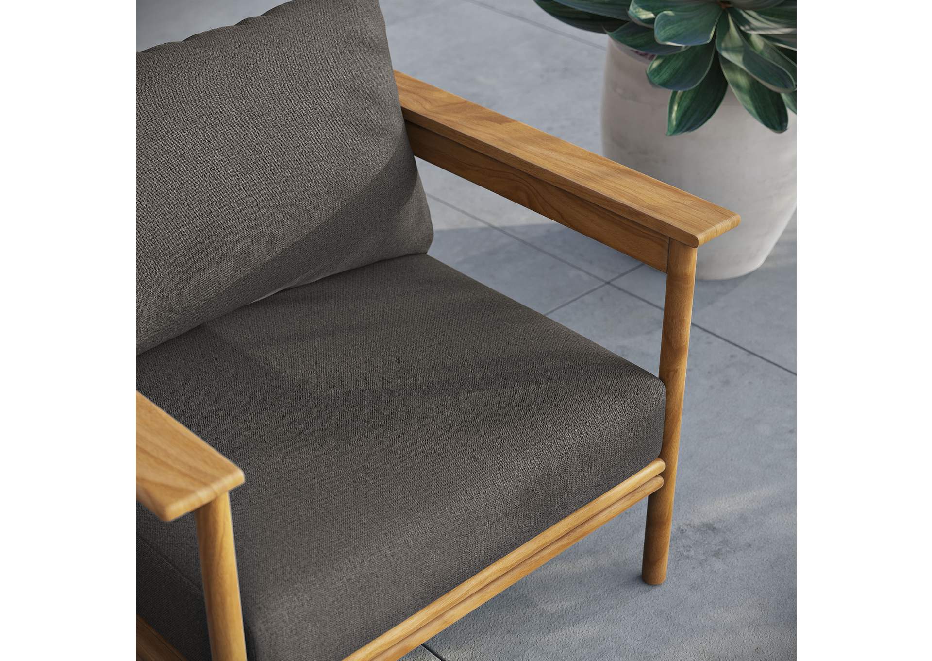 Wren Outdoor Patio Teak Wood Armchair By Modway image 11