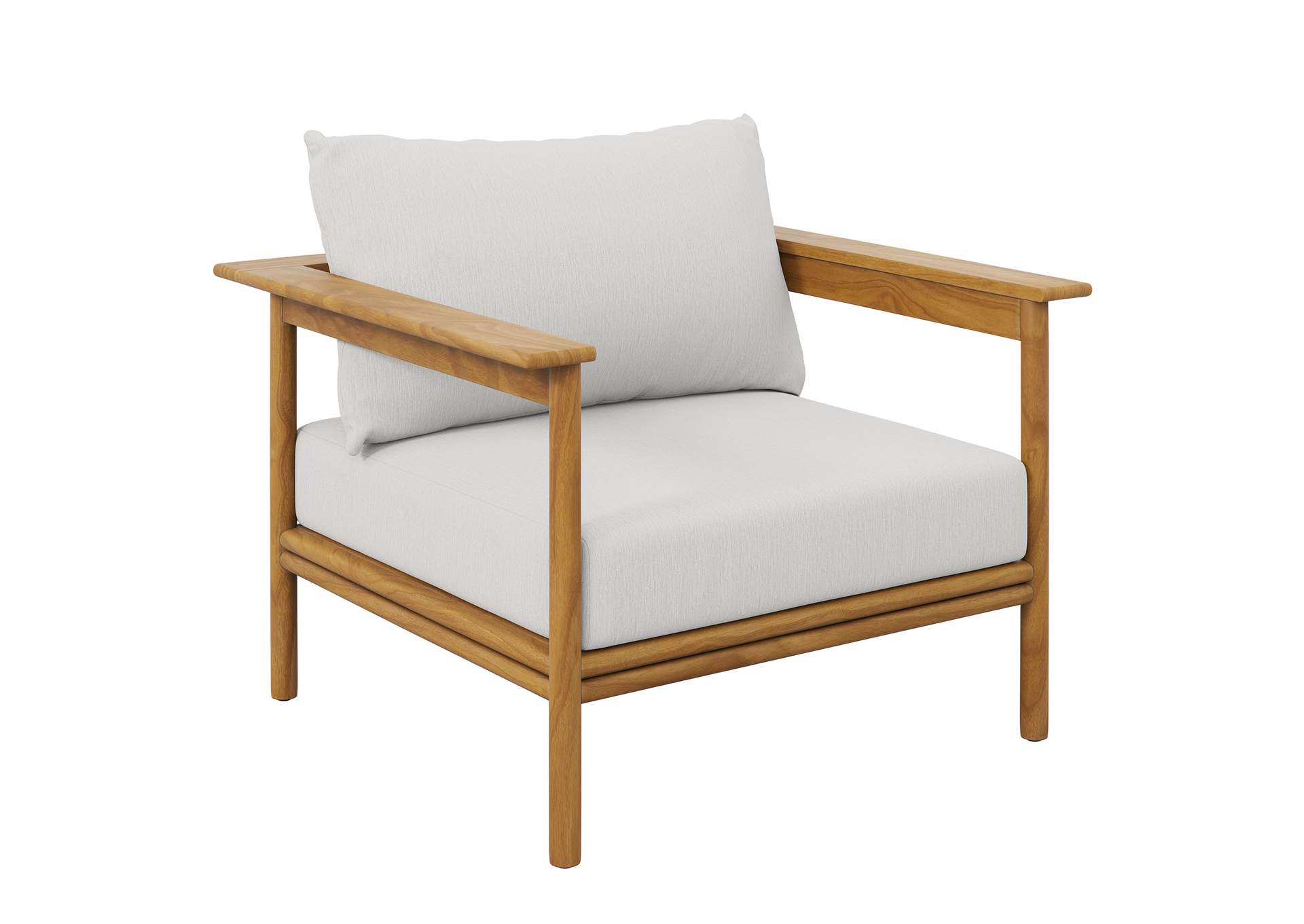 Wren Outdoor Patio Teak Wood Armchair By Modway image 1