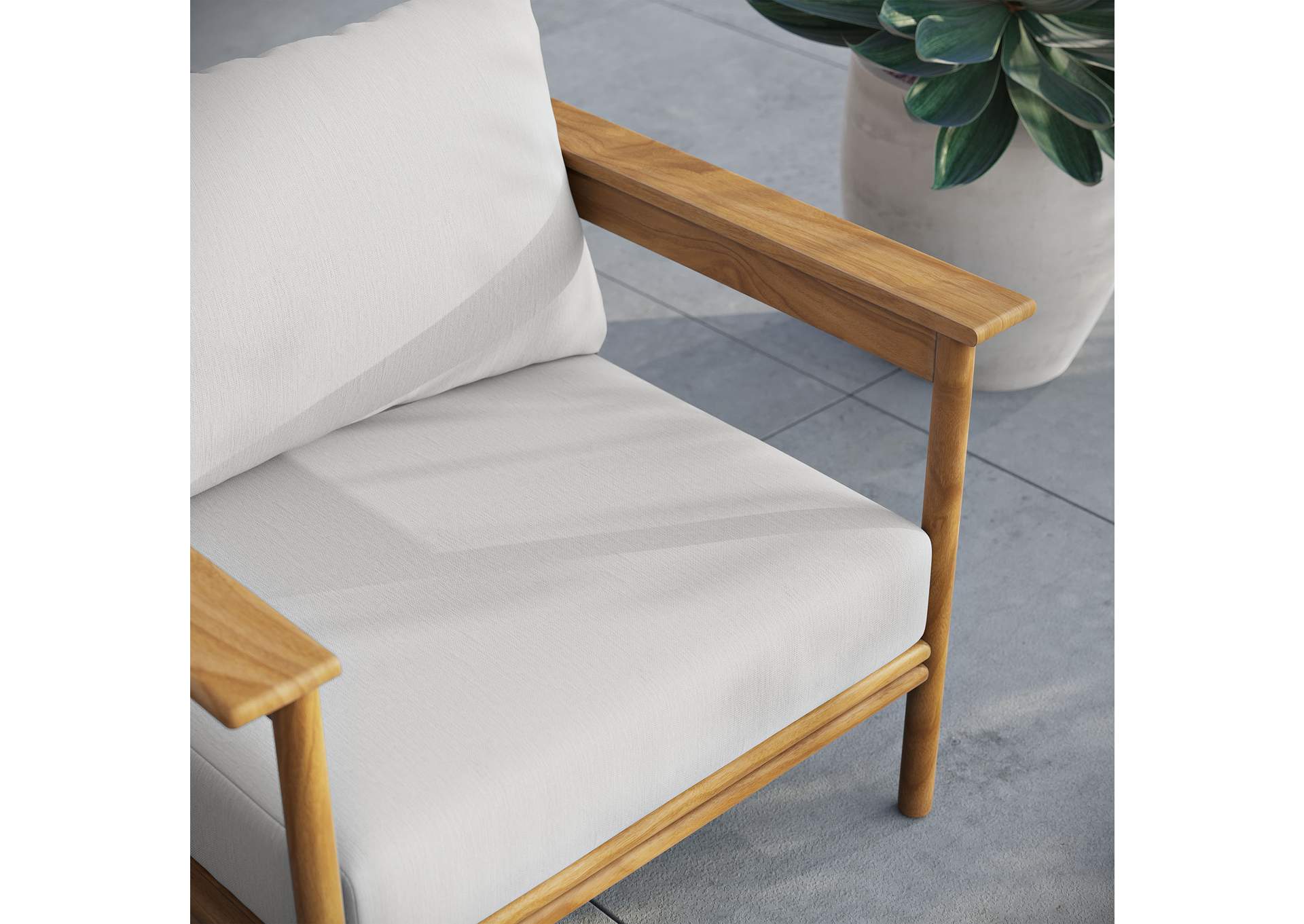 Wren Outdoor Patio Teak Wood Armchair By Modway image 11