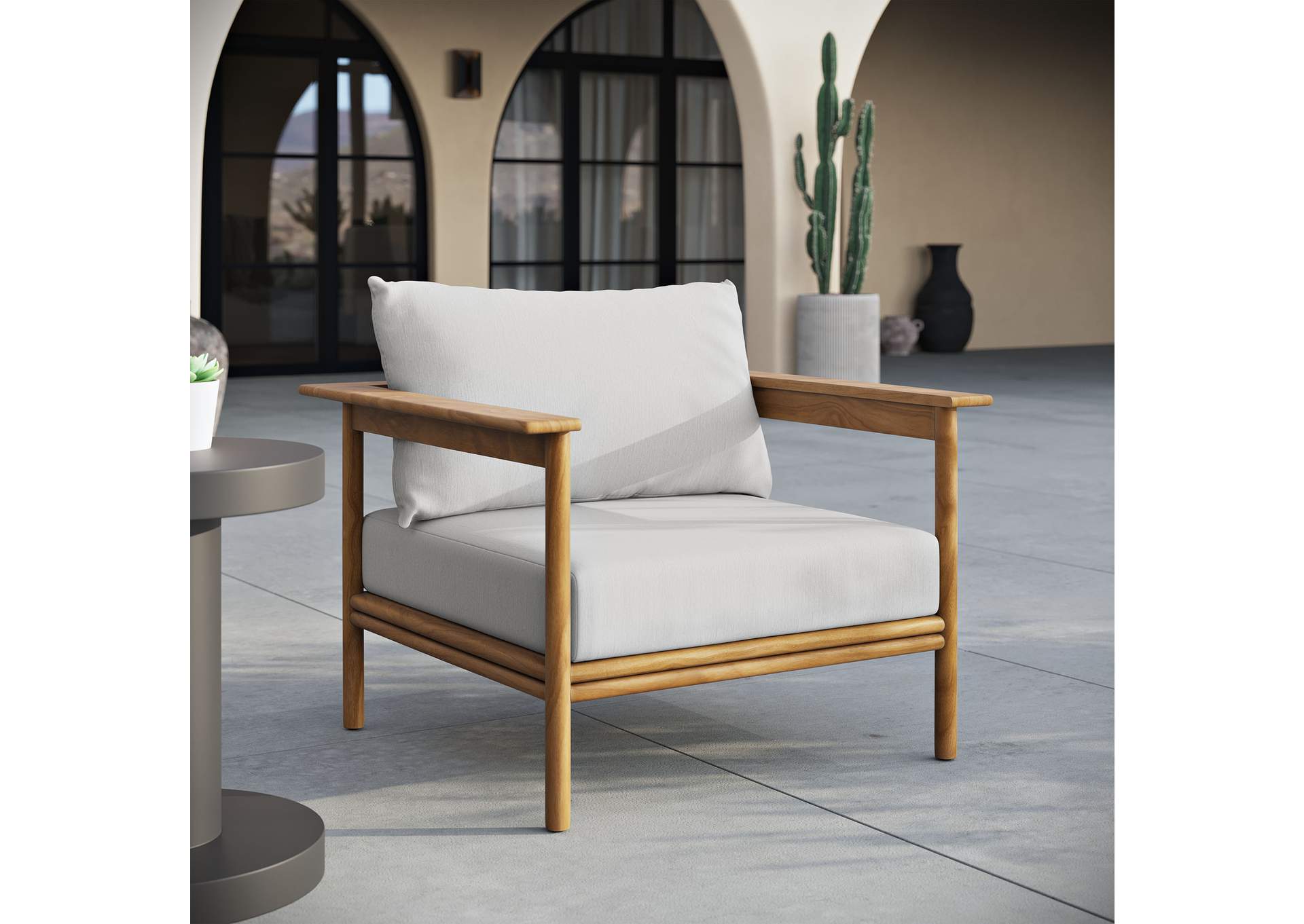 Wren Outdoor Patio Teak Wood Armchair By Modway image 10