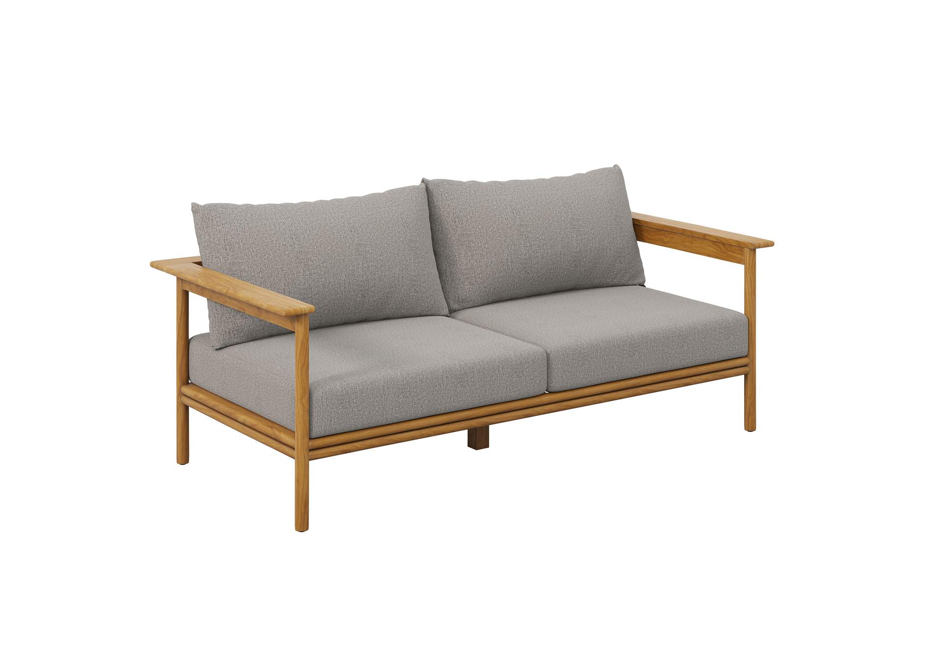 Wren Outdoor Patio Teak Wood Sofa By Modway image 1