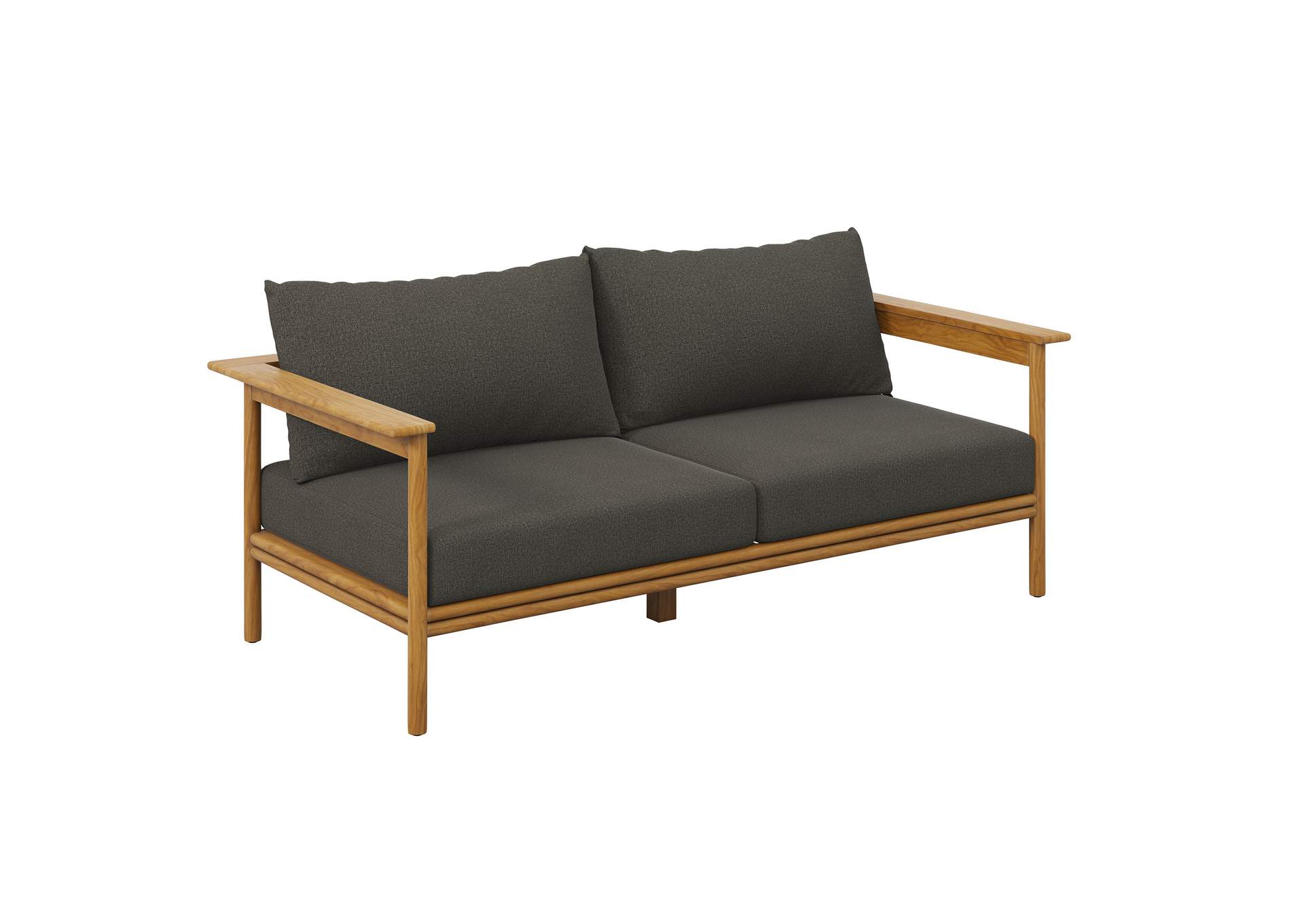 Wren Outdoor Patio Teak Wood Sofa By Modway image 1