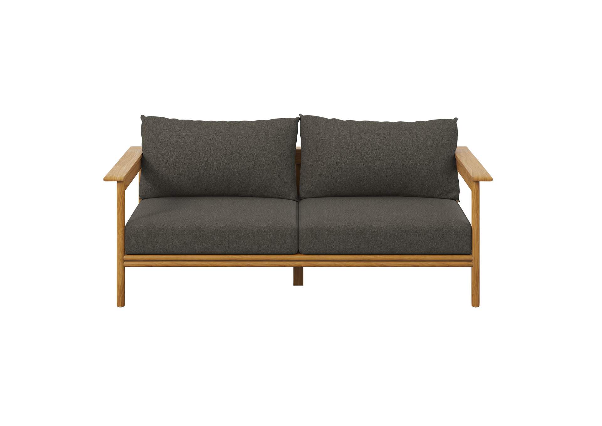 Wren Outdoor Patio Teak Wood Sofa By Modway image 7