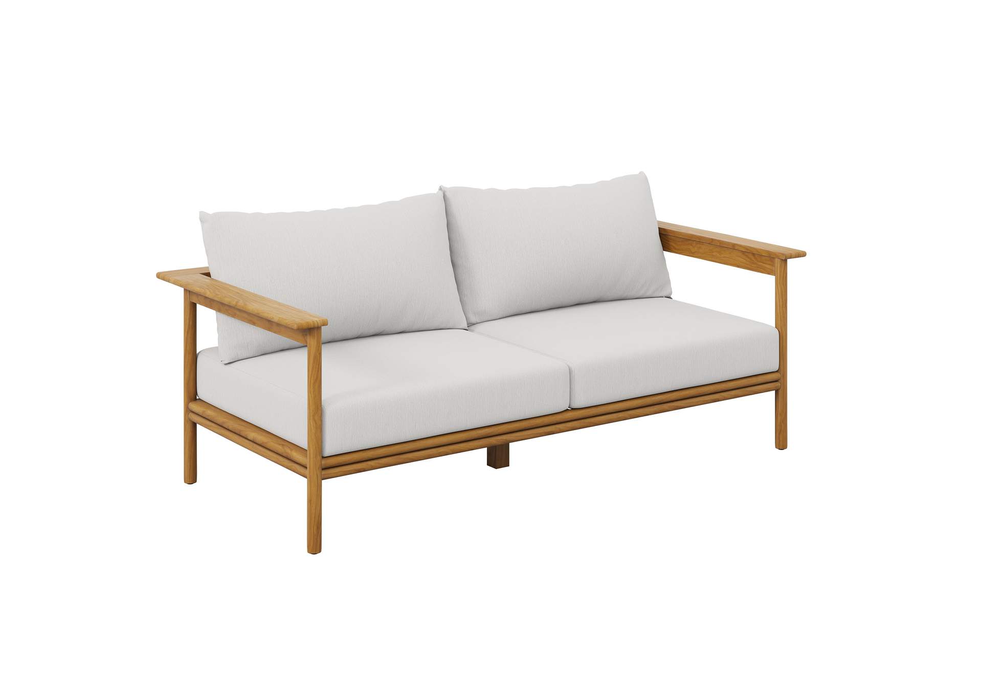 Wren Outdoor Patio Teak Wood Sofa By Modway image 1