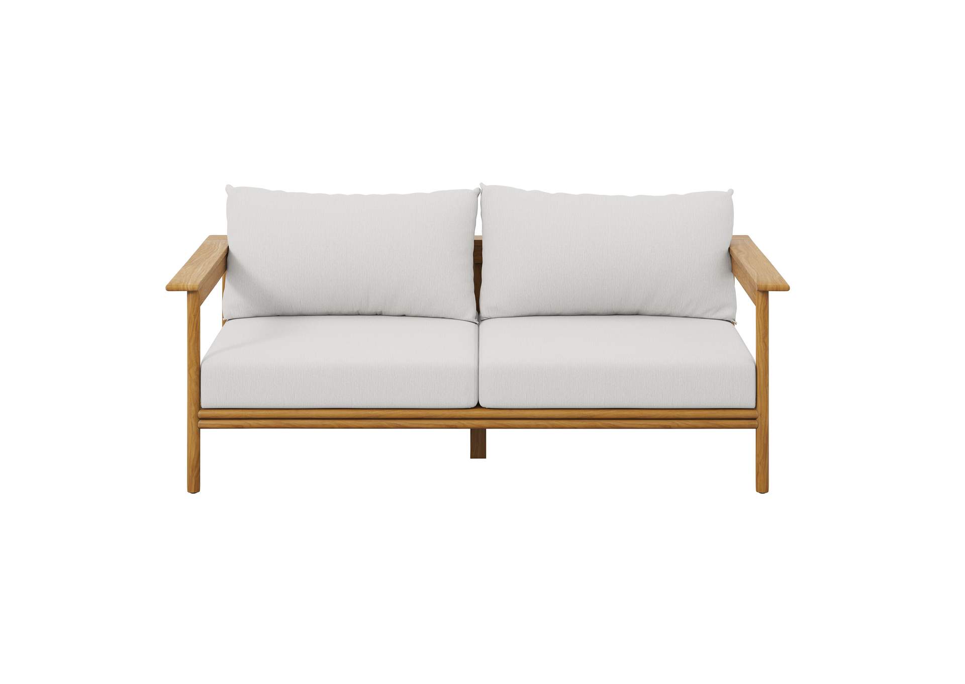 Wren Outdoor Patio Teak Wood Sofa By Modway image 7