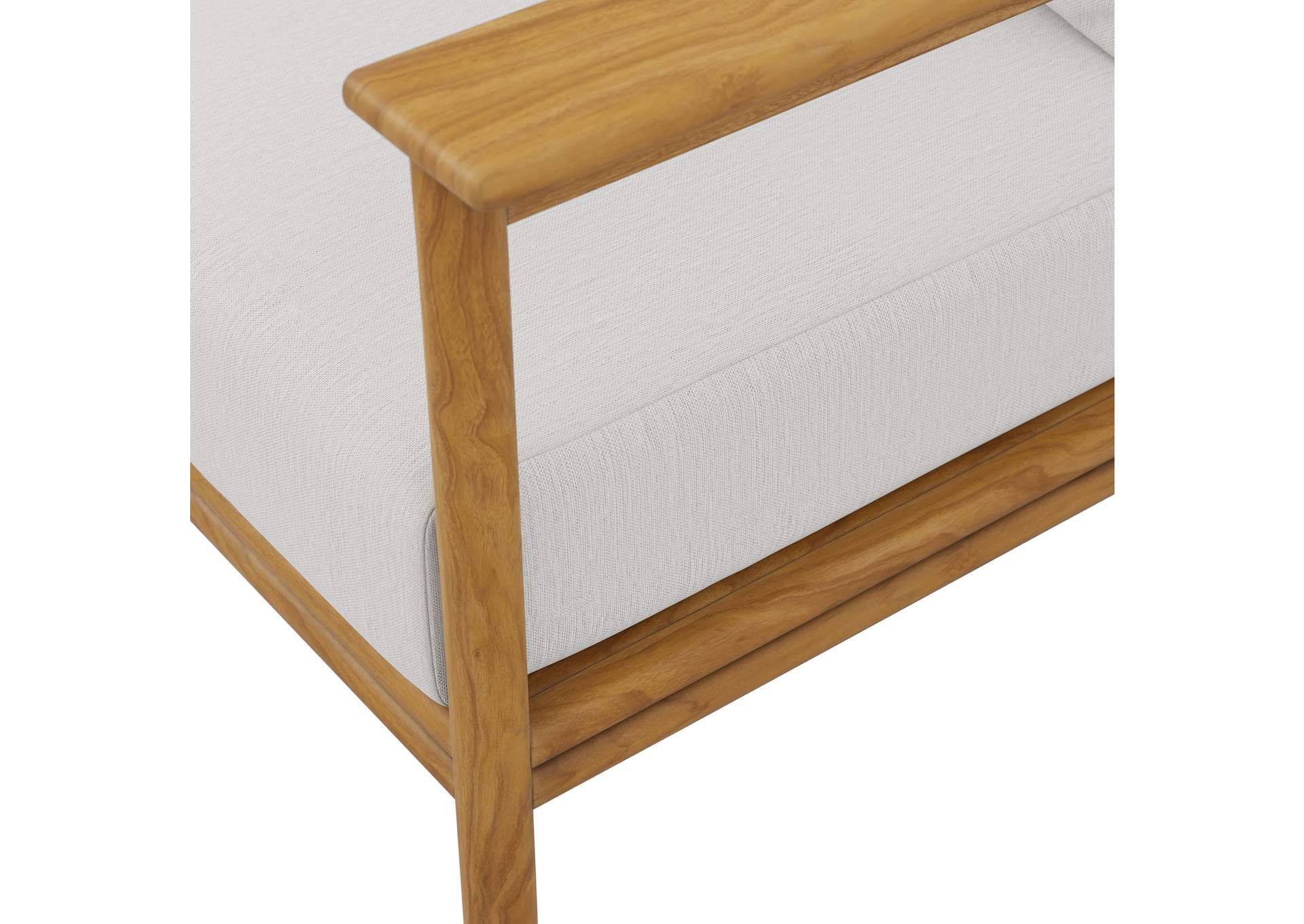 Wren Outdoor Patio Teak Wood Sofa By Modway image 8