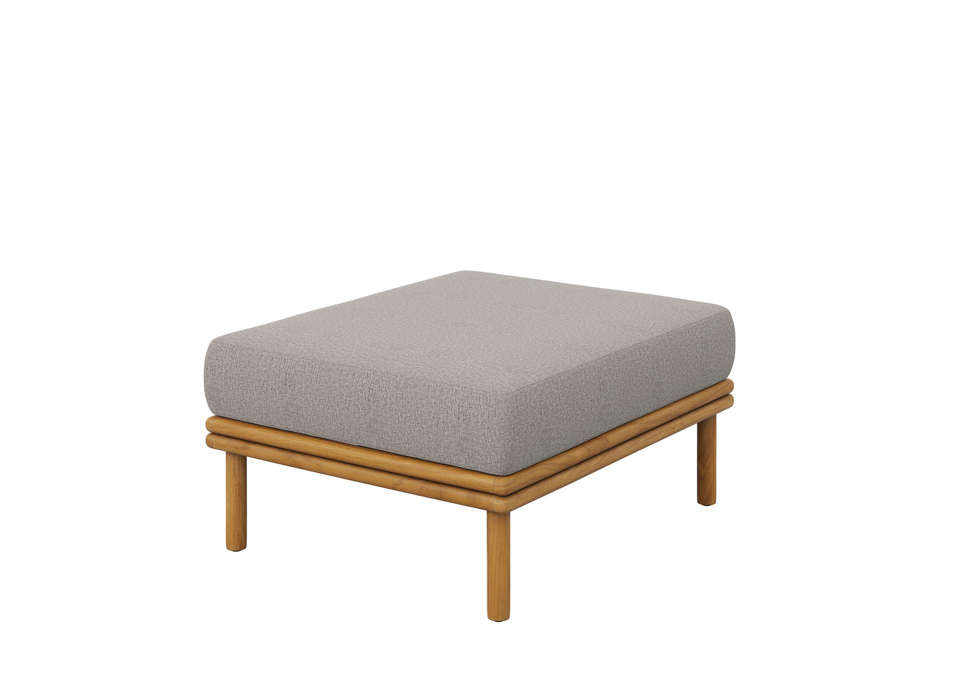 Wren Outdoor Patio Teak Wood Ottoman By Modway image 1