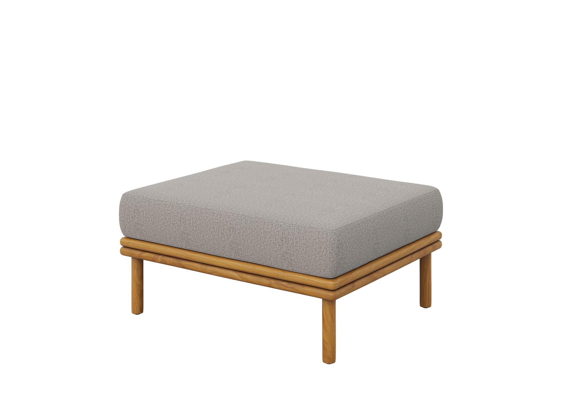 Wren Outdoor Patio Teak Wood Ottoman By Modway image 6